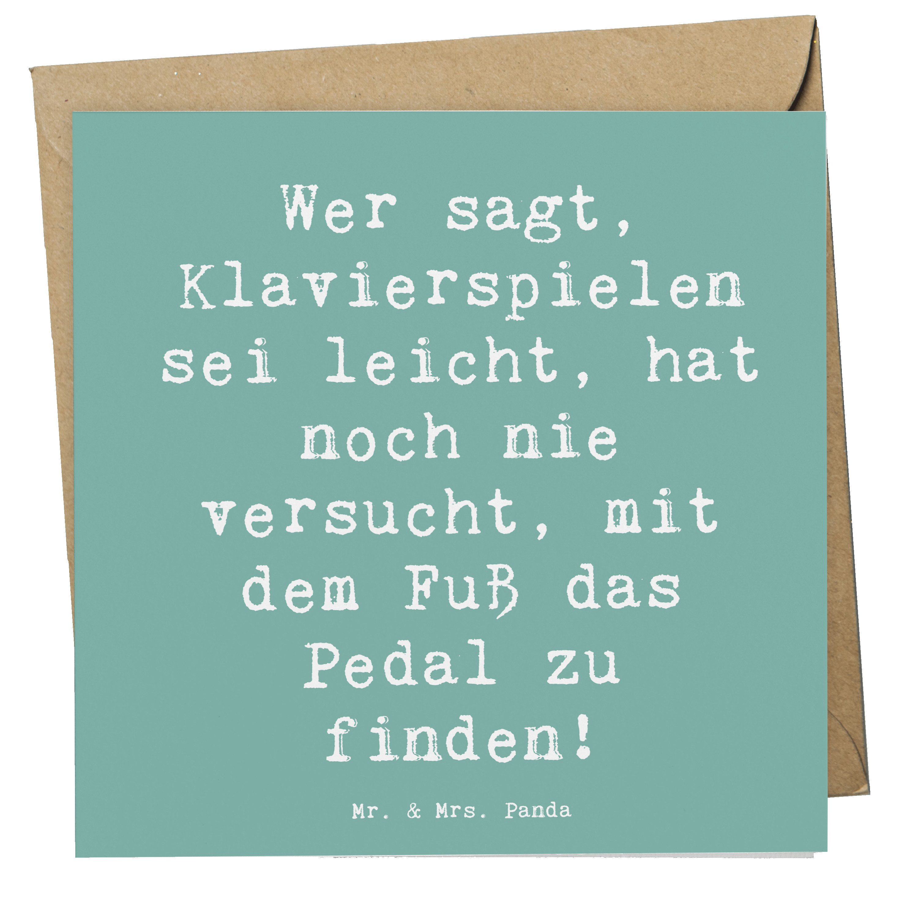 Grußkarte Klavier Herausforderung - Meeresbrise - Geschenk, Hochwertige Klappka