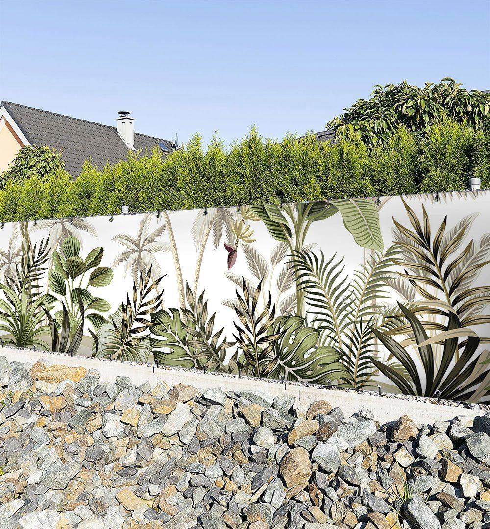 Sichtschutzzaunmatten Zaunbanner Palmengarten Sichtschutz Garten Zaun
