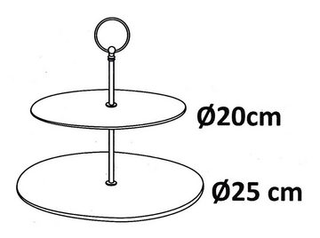 Bubble-Store Etagere 2-stufig, Schiefer, (Durchmesser ca. 20/25 cm, Höhe ca. 24 cm), Etagere