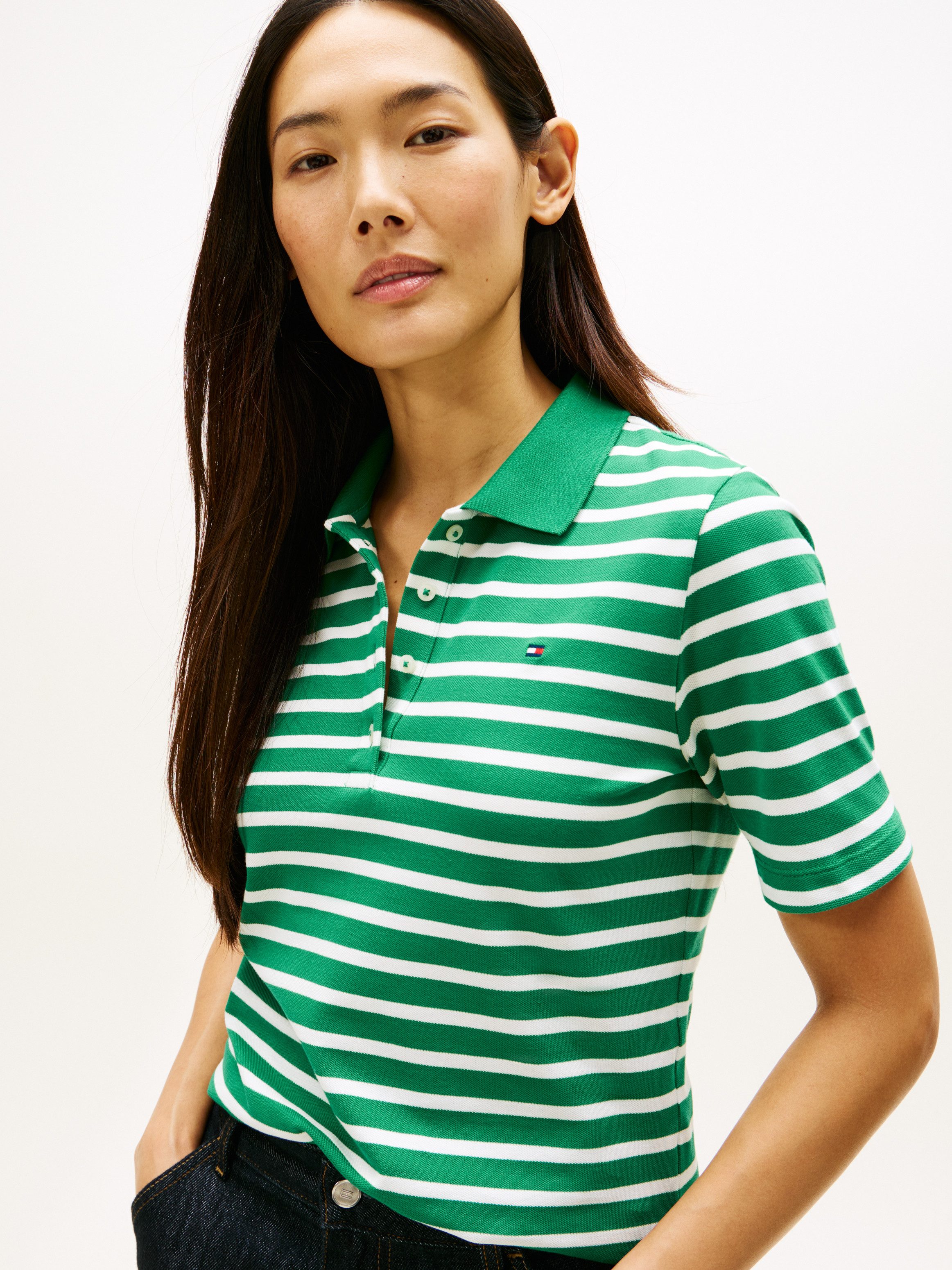 Tommy Hilfiger Poloshirt Regular Fit Pique Premium Polo Baumwollmischung, regular fit