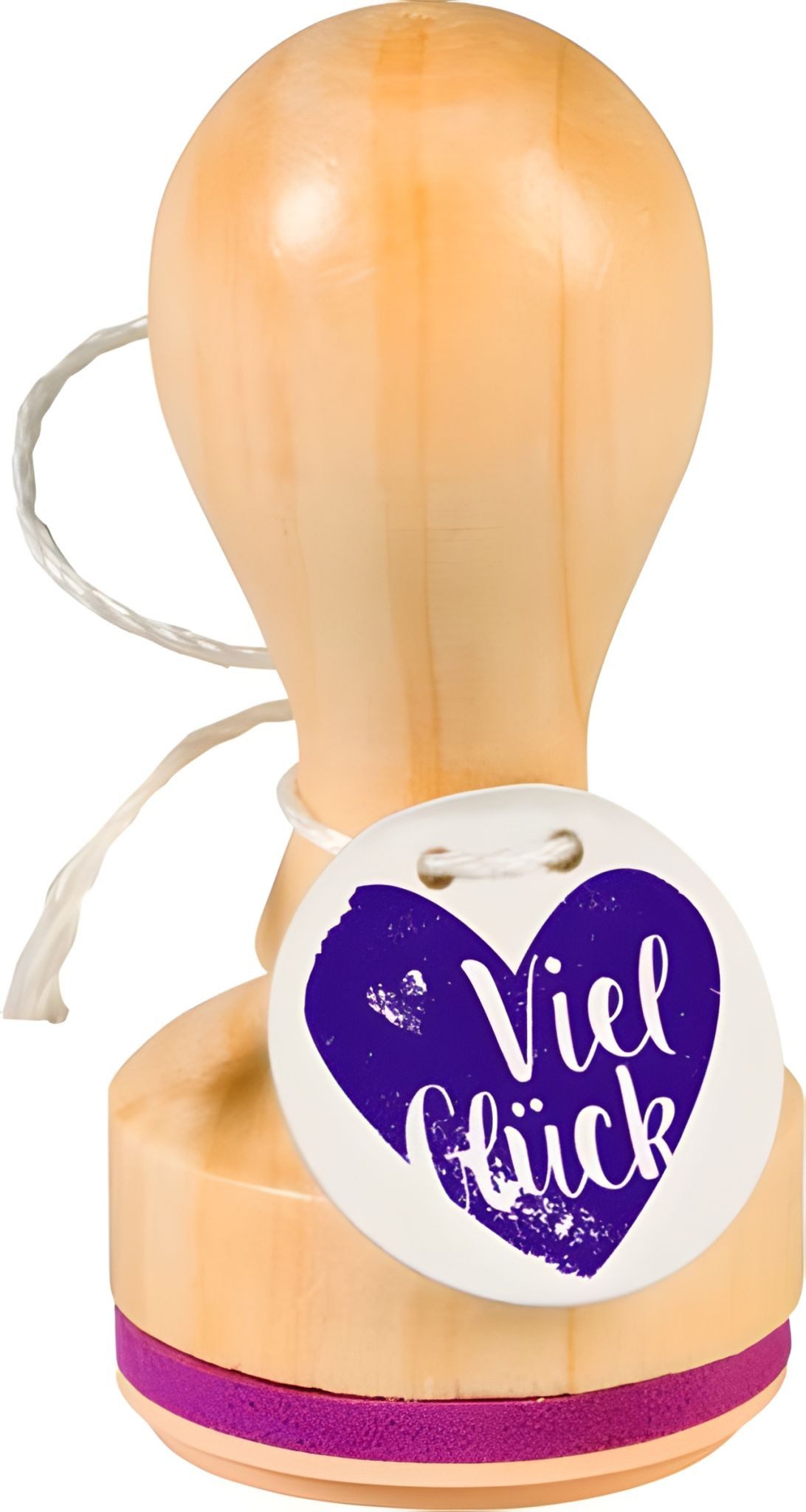Heyda Stempel HEYDA 211803034 Stempel Viel Glück Holz matt lackiert