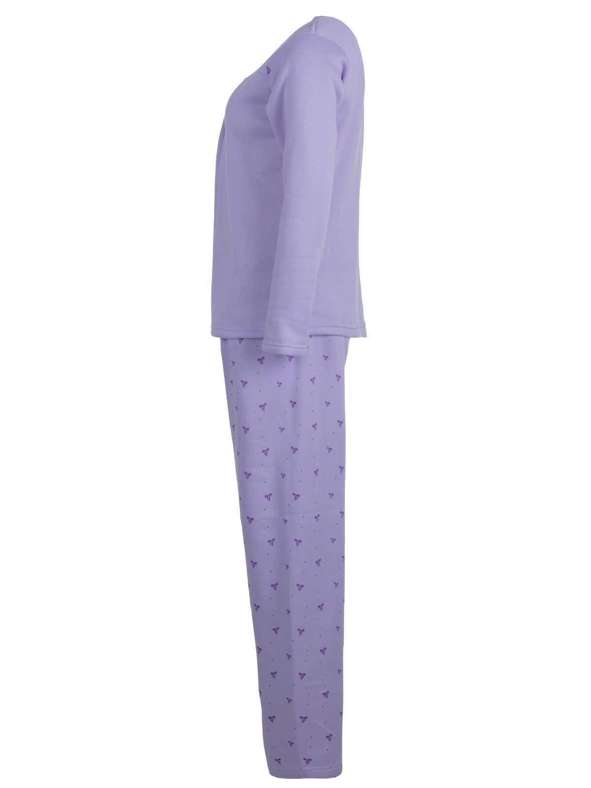 Lucky Schlafanzug Pyjama Set Thermo - Spitzendruck Schleife günstig online kaufen
