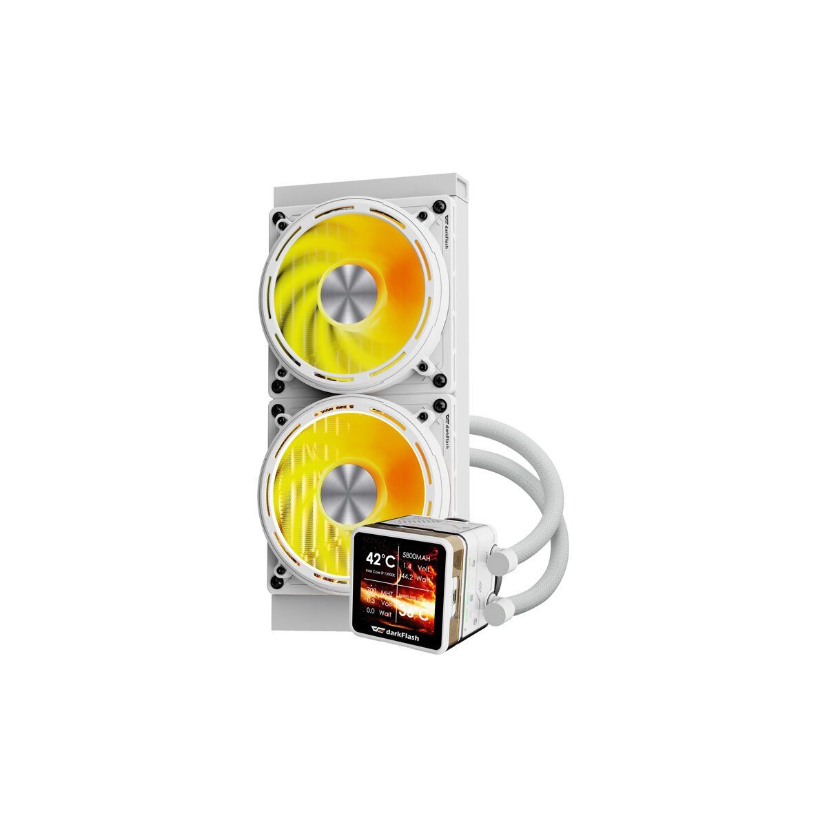 Darkflash Wasserkühlung DE240 CPU Wasserkühlung 240mm Radiator Weiß