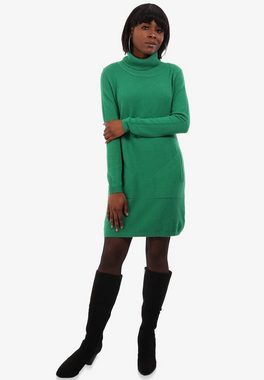 YC Fashion & Style Strickkleid Strickkleid Longpullover mit Rollkragen und Einschubtaschen (1-tlg) in Unifarben