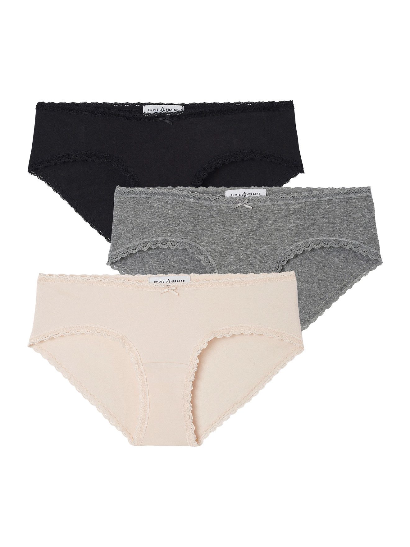 Envie de Fraise Umstandsslip Umstands-Shortys, Bio-Baumwolle 3er-Pack