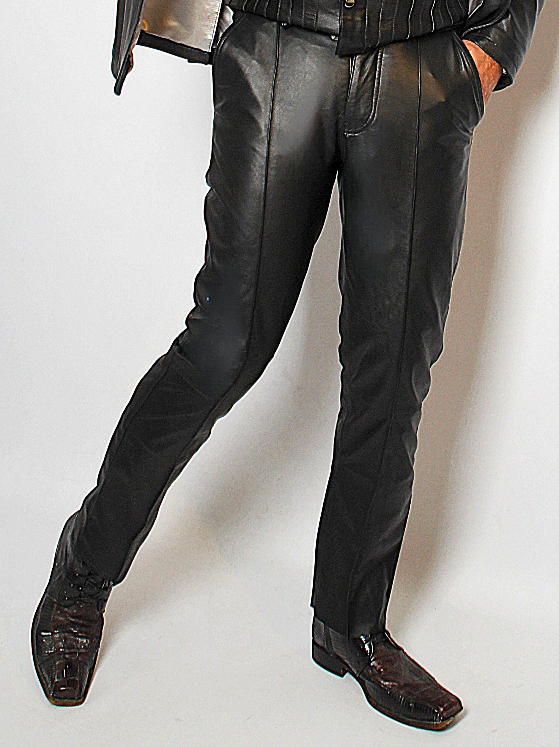 Be Noble Lederhose Lebemann Elegante Lederhose mit einer Bundfalte