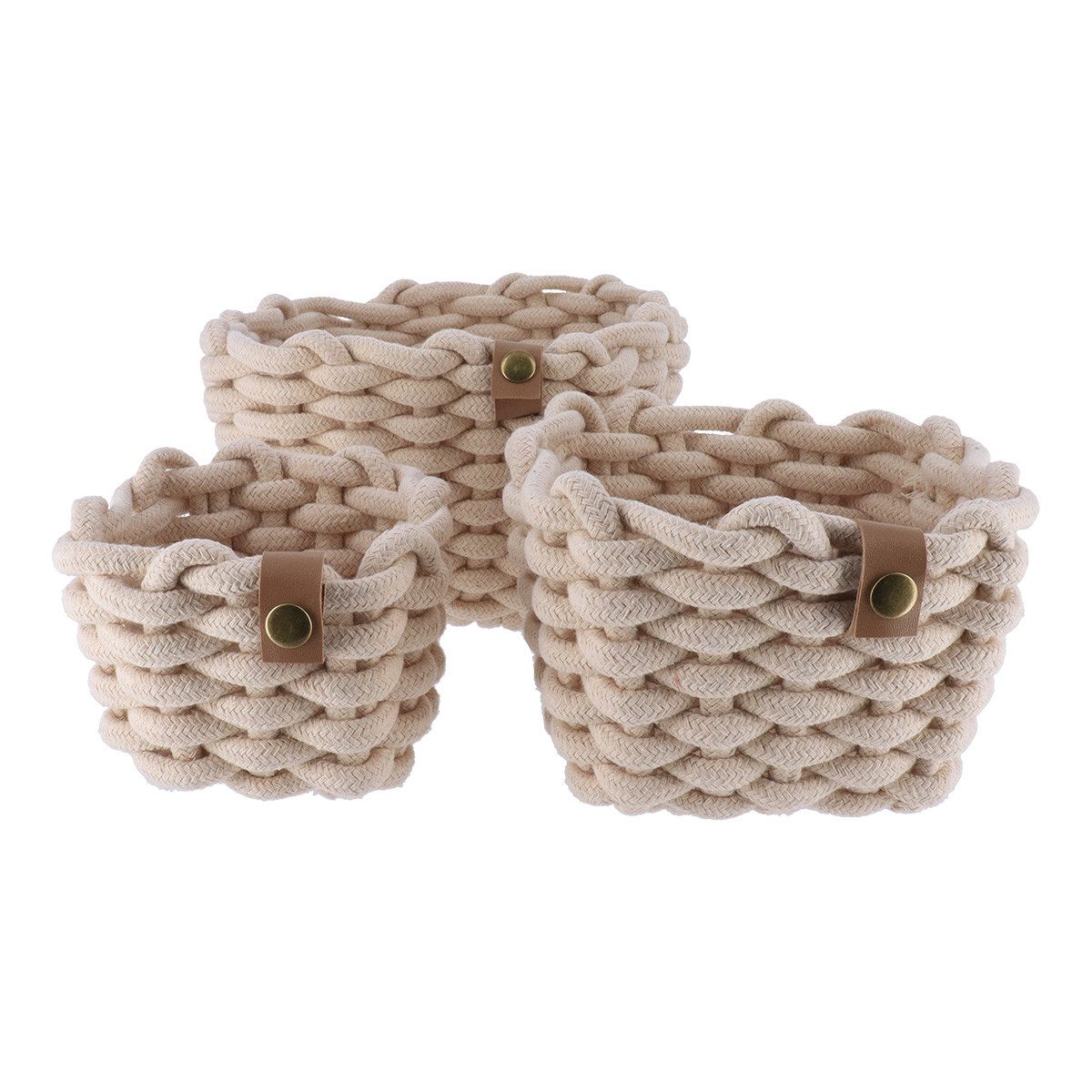 TENDANCE Aufbewahrungskorb Friseurzubehör, Badaccessoires,Organizer für Schränke in Seileffekt