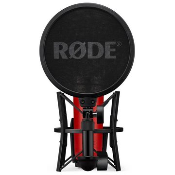 RØDE Mikrofon NT1 Signature Red Studio-Mikrofon Rot, Mit PSA1 W Plus Gelenkarm-Stativ White