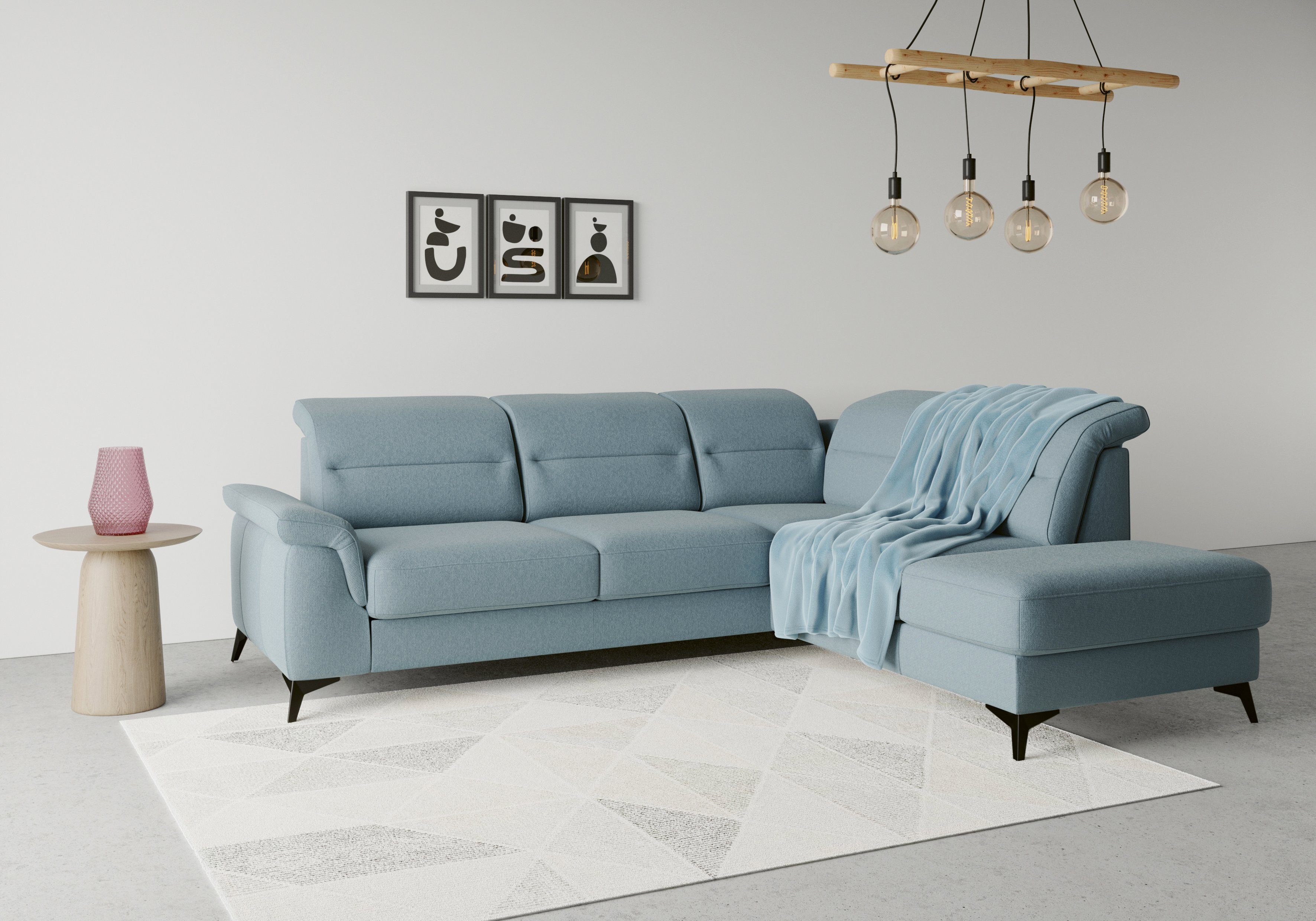 optional mit mit und Sinatra, sit&more Armteilfunktion Ecksofa Kopfteilverstellung mane,