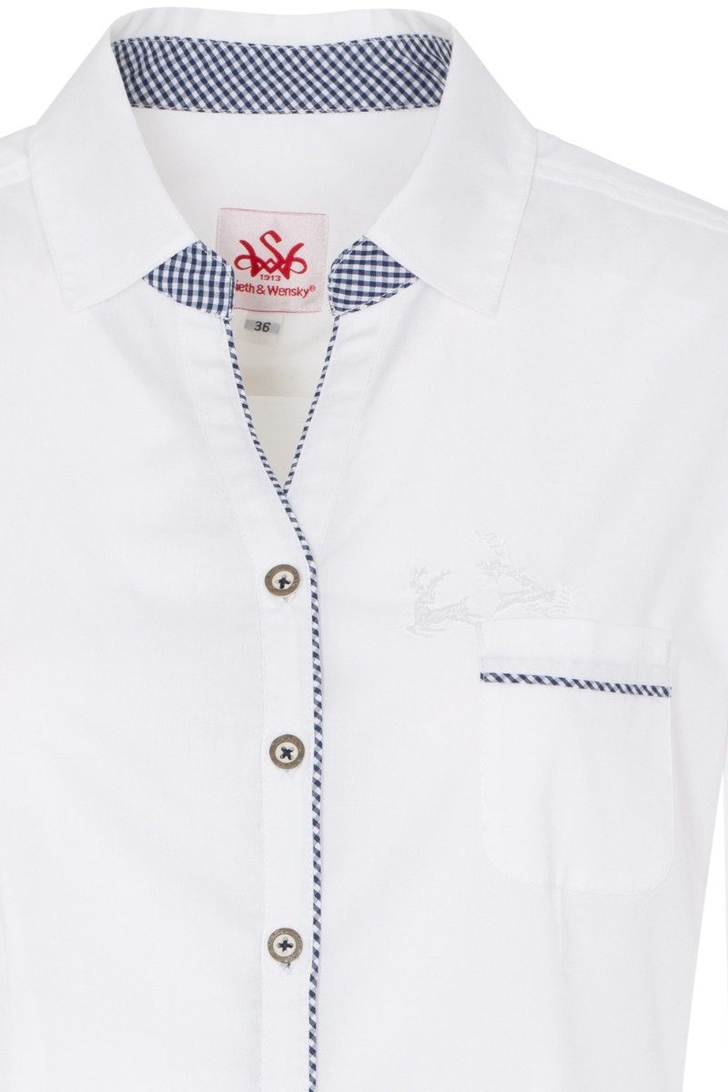 Spieth & Wensky Trachtenbluse Trachtenbluse - POLENTA - weiß/rot, weiß/blau günstig online kaufen