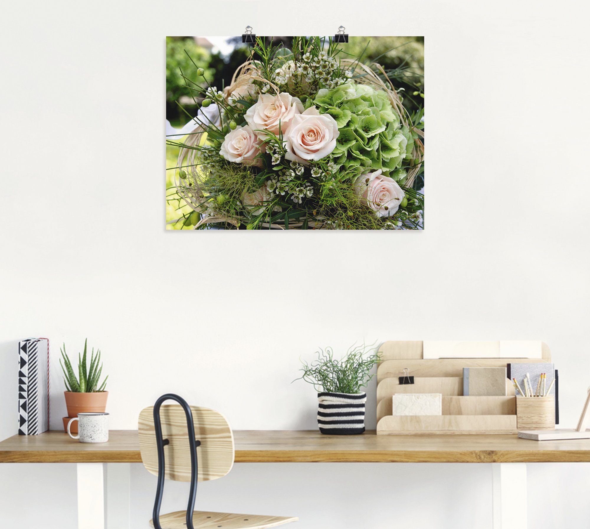 Artland Wandbild Blumenstrauss, Blumen (1 St), als Leinwandbild, Poster in verschied. Größen