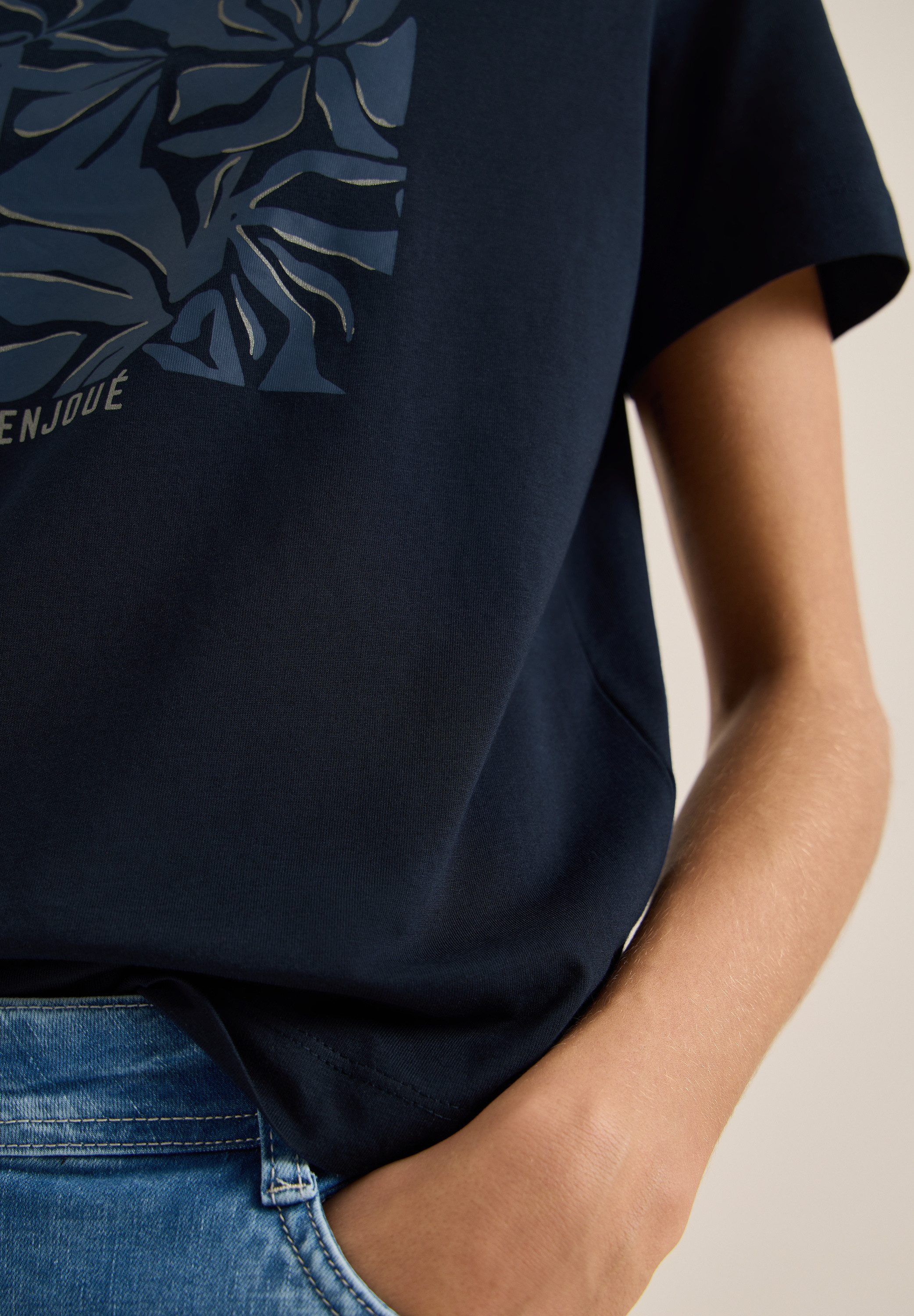 CECIL Kurzarmshirt Sommershirt mit Frontprint günstig online kaufen