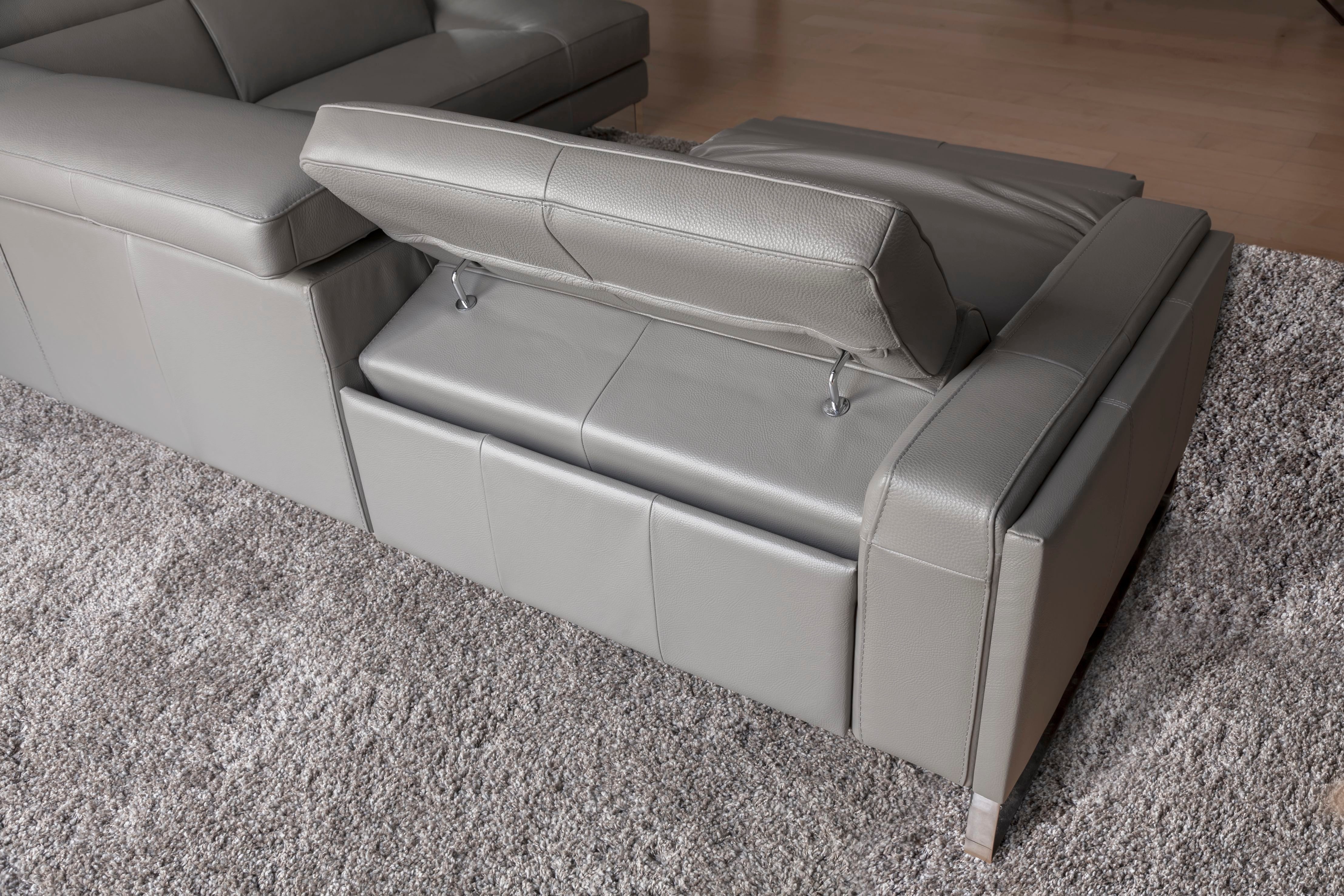 CALIA ITALIA Ecksofa Pier, Design und erstklassiger Sitzkomfort im Einklang, L-Form, mit elektrischer Relaxfunktion, in hochwertigem Lederbezug