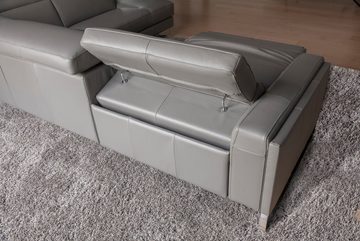 CALIA ITALIA Ecksofa Pier, L-Form, mit elektrischer Relaxfunktion, in Leder, 290 cm Breite