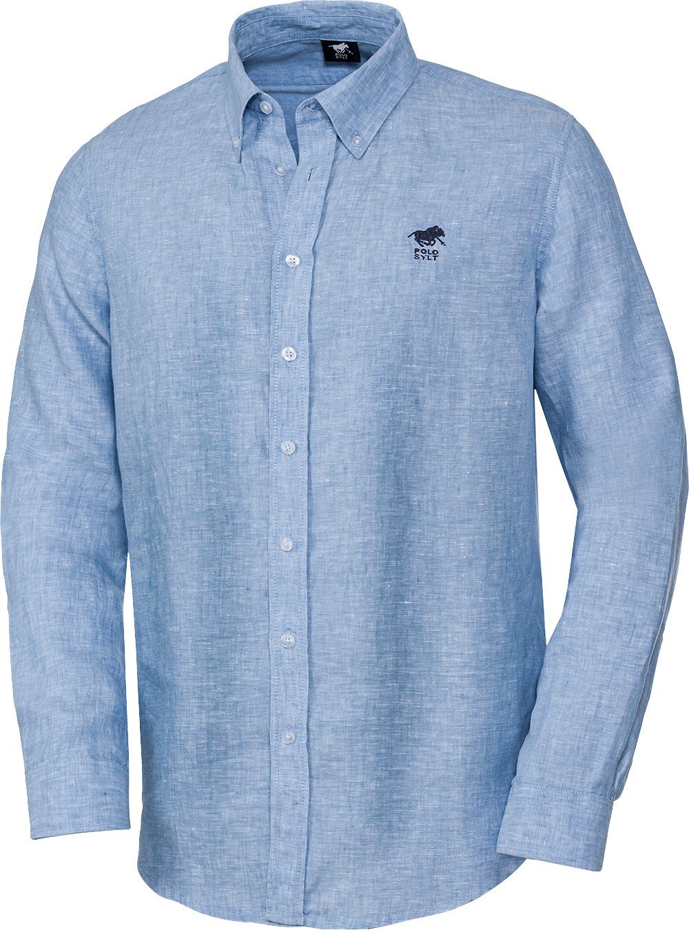 Polo Sylt Langarmhemd Baumwoll-Leinen-Mix, natürlich thermoregulierend