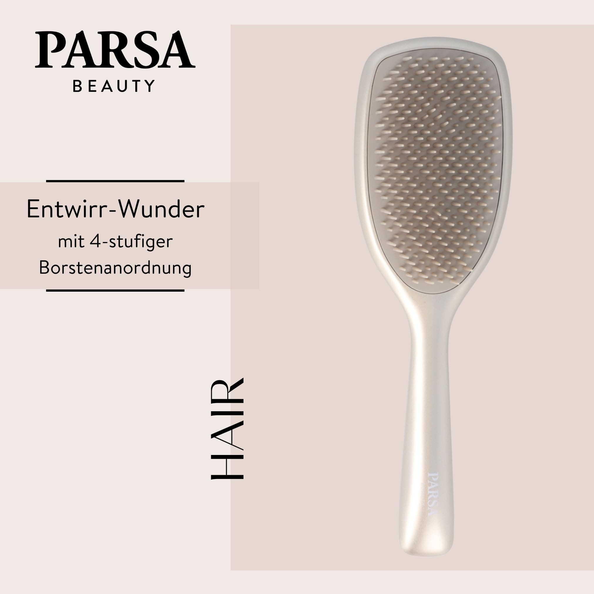 PARSA Beauty Haarbürste PARSA Beauty PROFESSIONAL Entwirr Wunder 3.0 Champagner Bürste