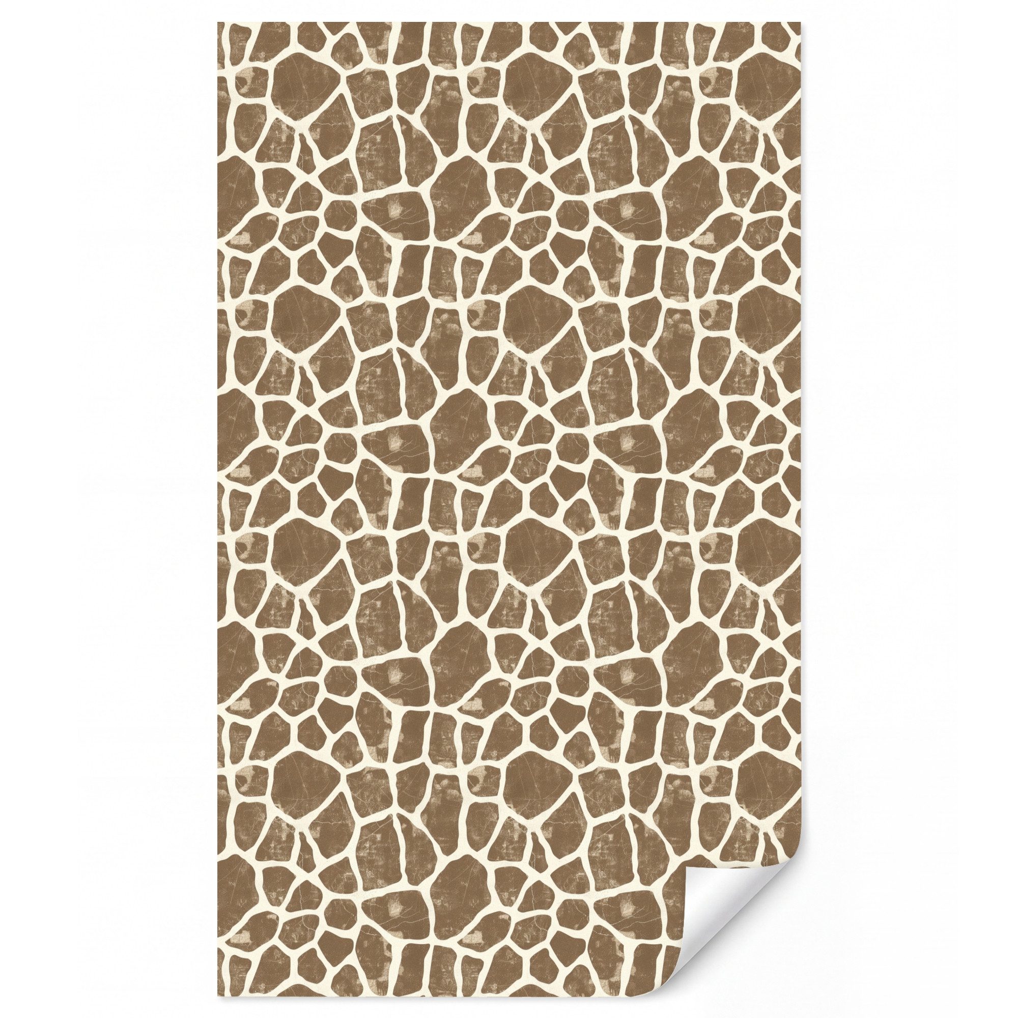 OnlyWow Fototapete Giraffe - Klassisch - Braun, Matt, bedruckt, Wandtapete, bedruckt, Schlafzimmer 120x200cm