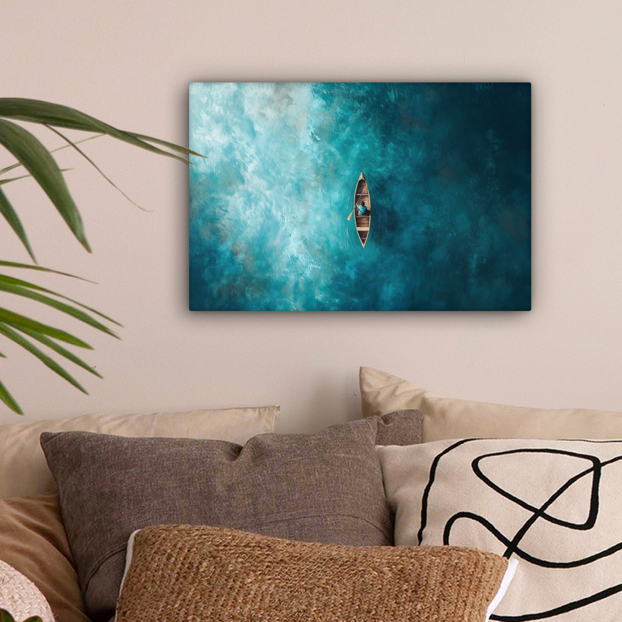 OneMillionCanvasses® Leinwandbild Boot - Wasser - günstig online kaufen