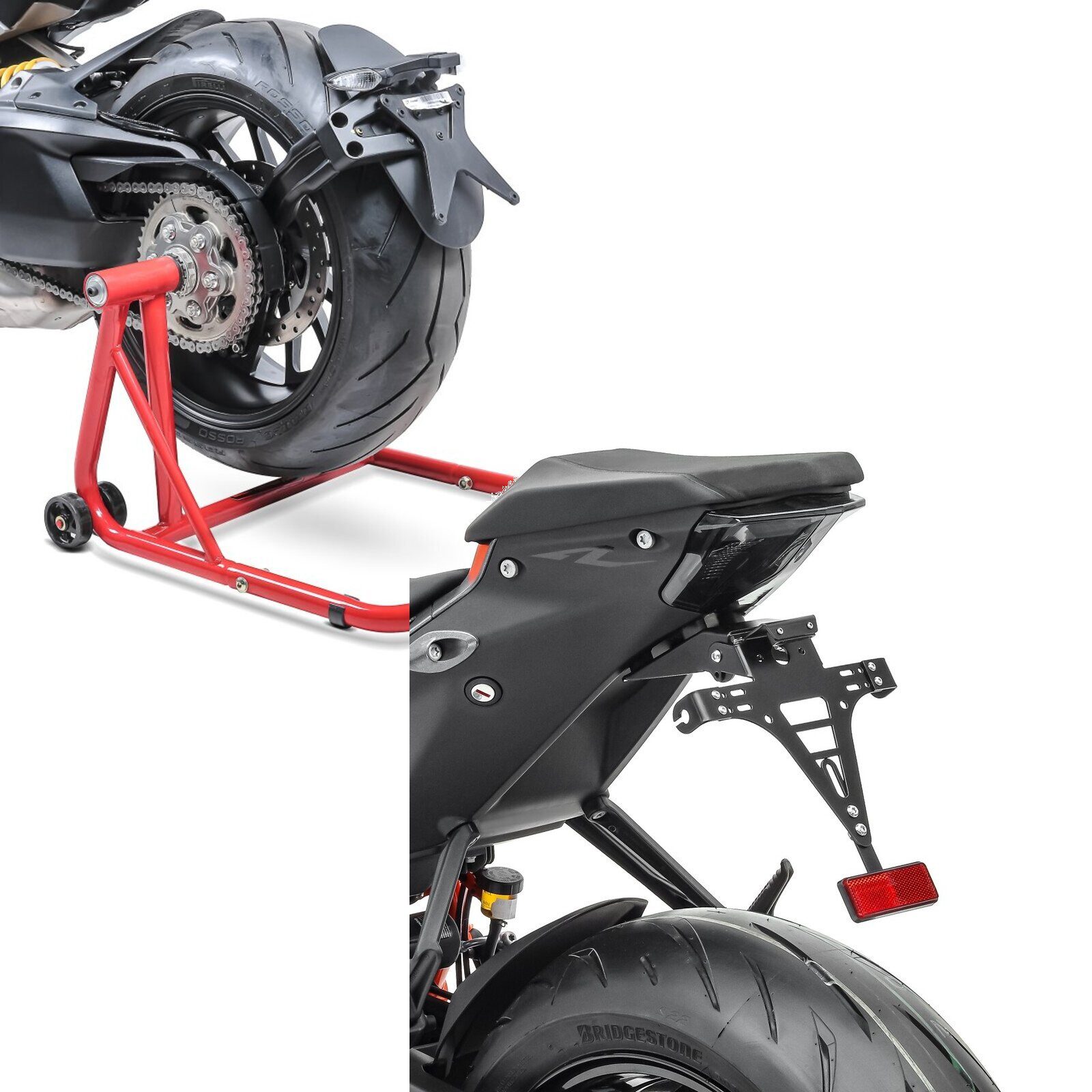 ConStands Motorradheber Set: Einarmständer passend für KTM 1290 Super Duke / R 14-23 Montagest