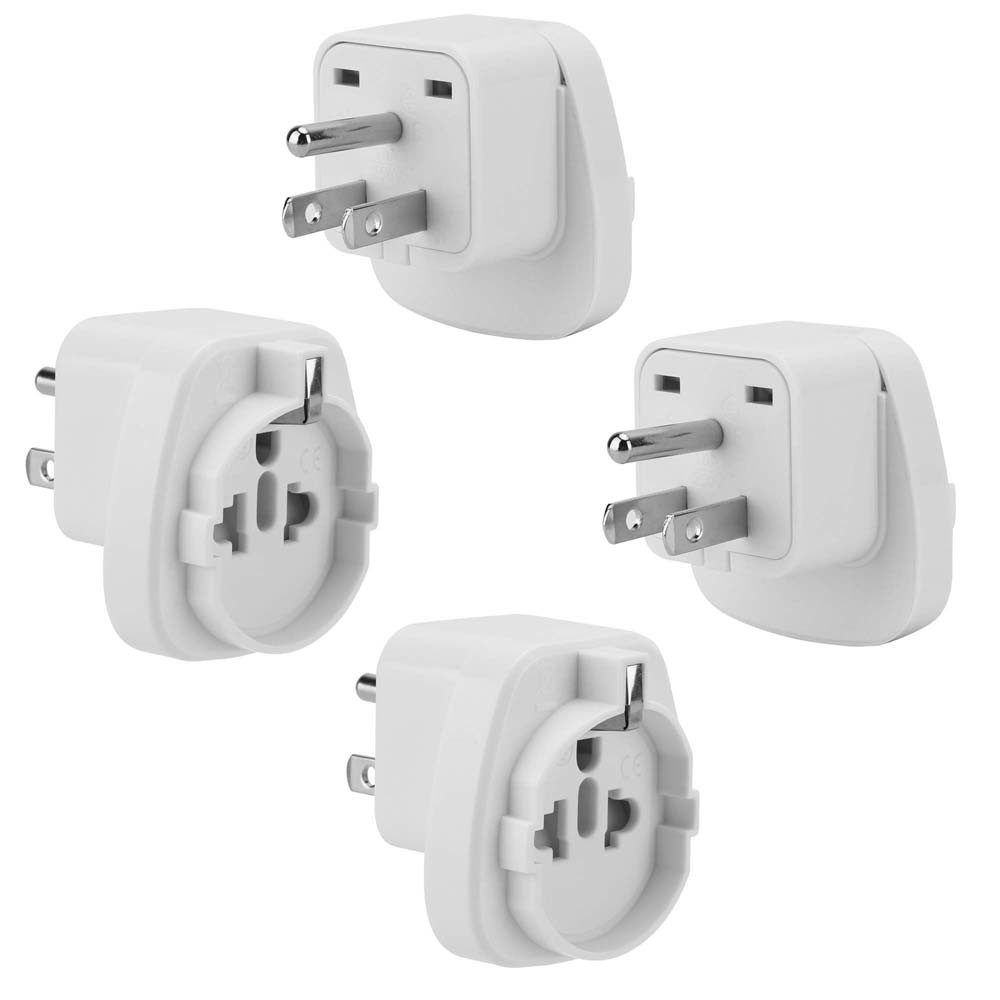 Intirilife Stromadapter, 4x Steckdosen Adapter in WEISS