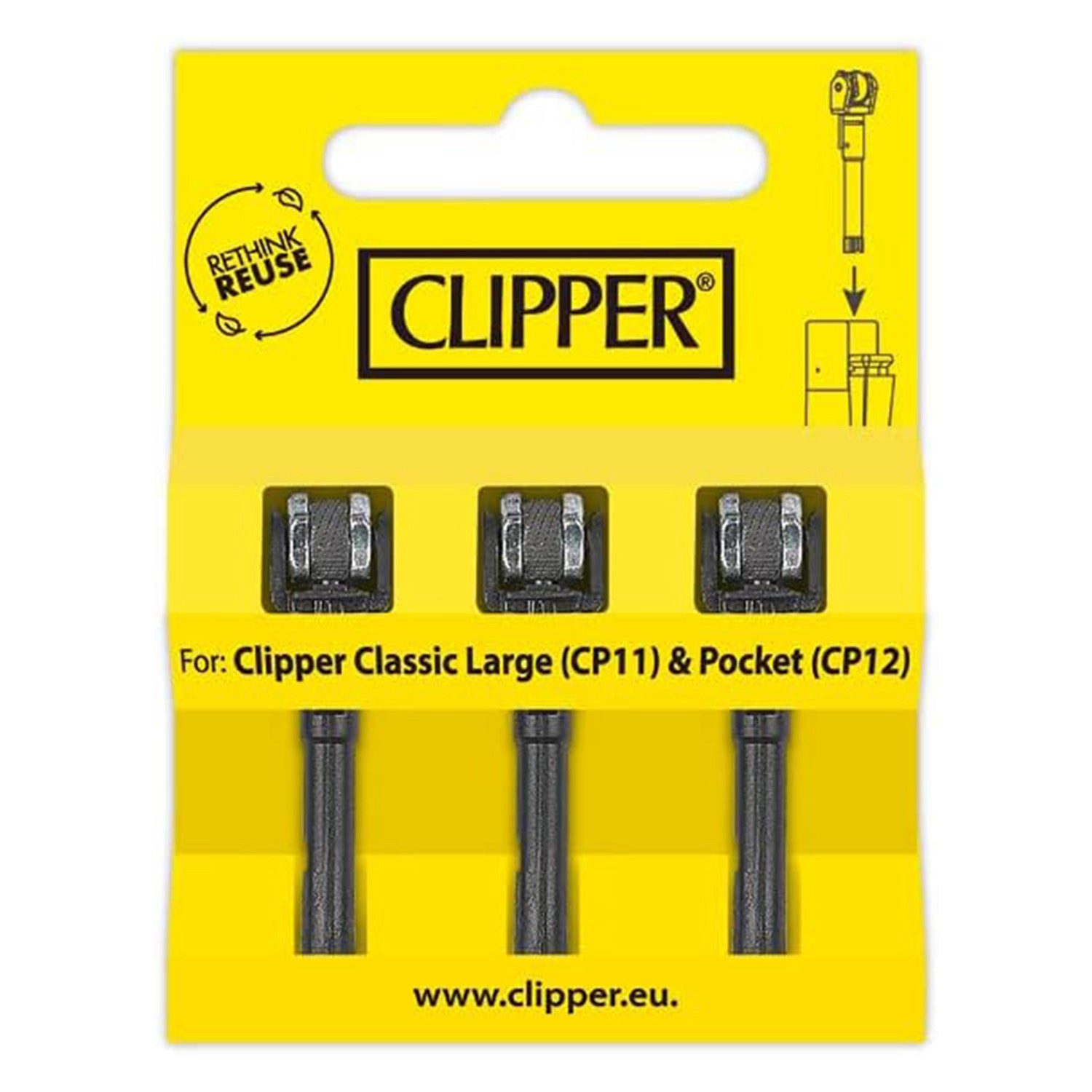 OnAir Feuerzeug 3x Zündräder mit Feuerstein Clipper Flint Set (Zündräder mit Feuerstein, Clipper Flint Set), Flint Set für Feuerzeuge, schnell & einfach ausgetauscht