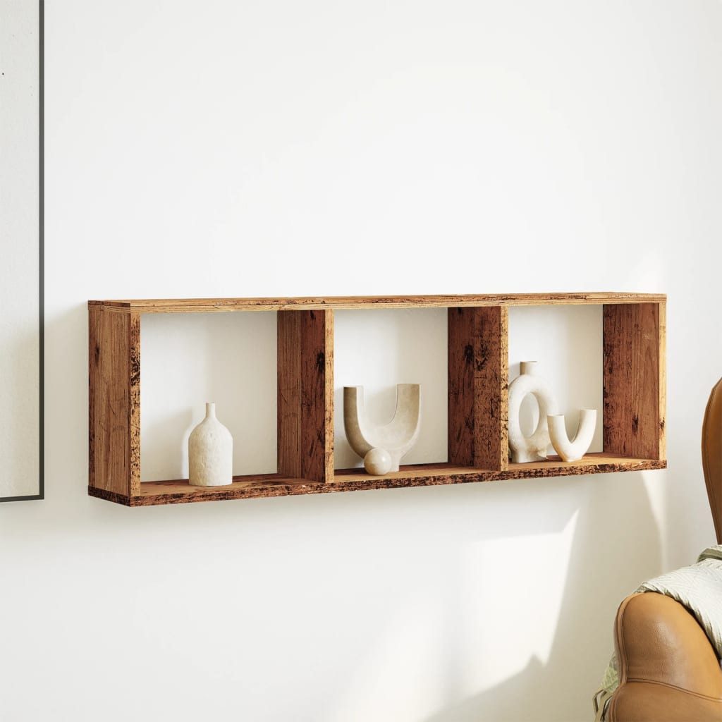 vidaXL Regal Wandschrank 100x16x30 cm Altholz-Optik günstig online kaufen