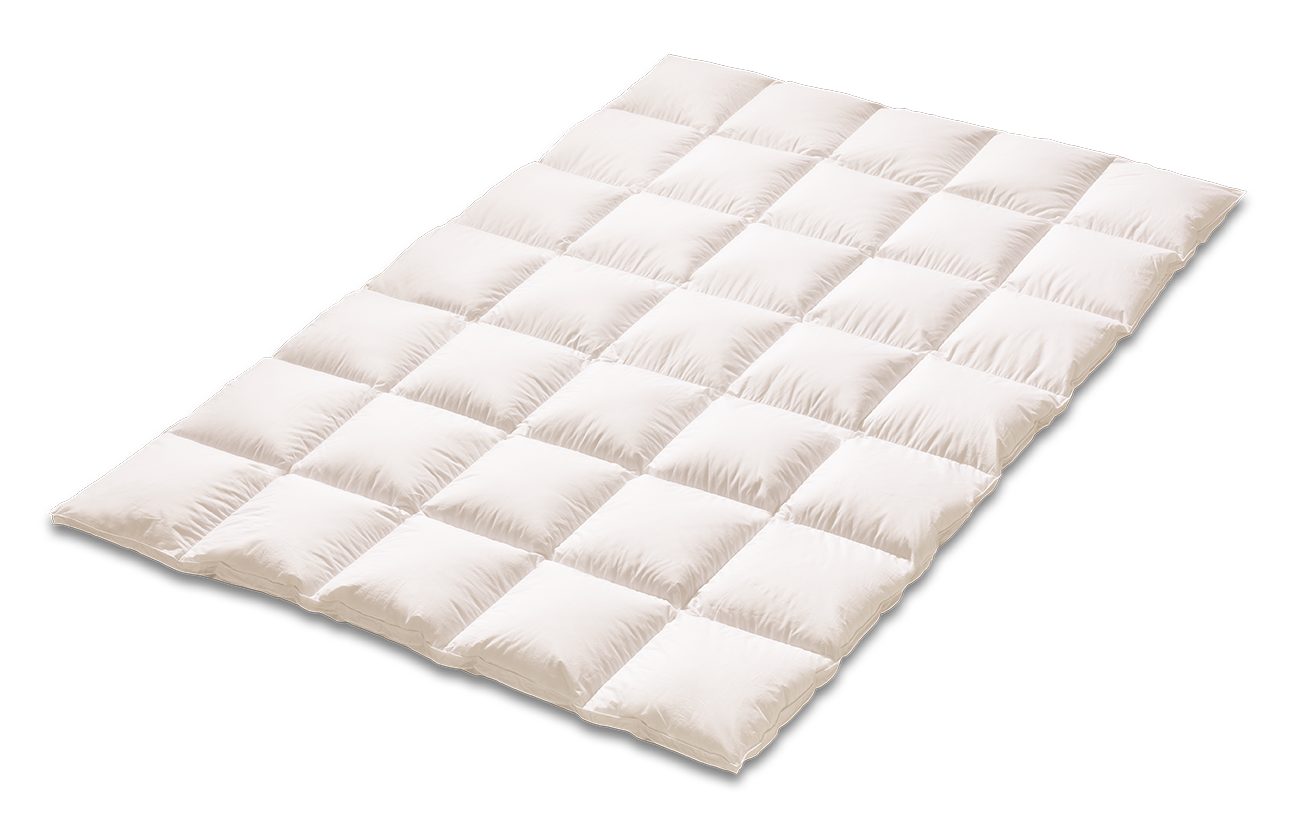 Kauffmann Daunenbettdecke Superior - Warm Daunenbettdecke mit 2 cm Innen- und Außensteg, Füllung: 100% Daunen, Bezug: 100% Baumwolle, Besonders wärmend, ideal für kalte Nächte