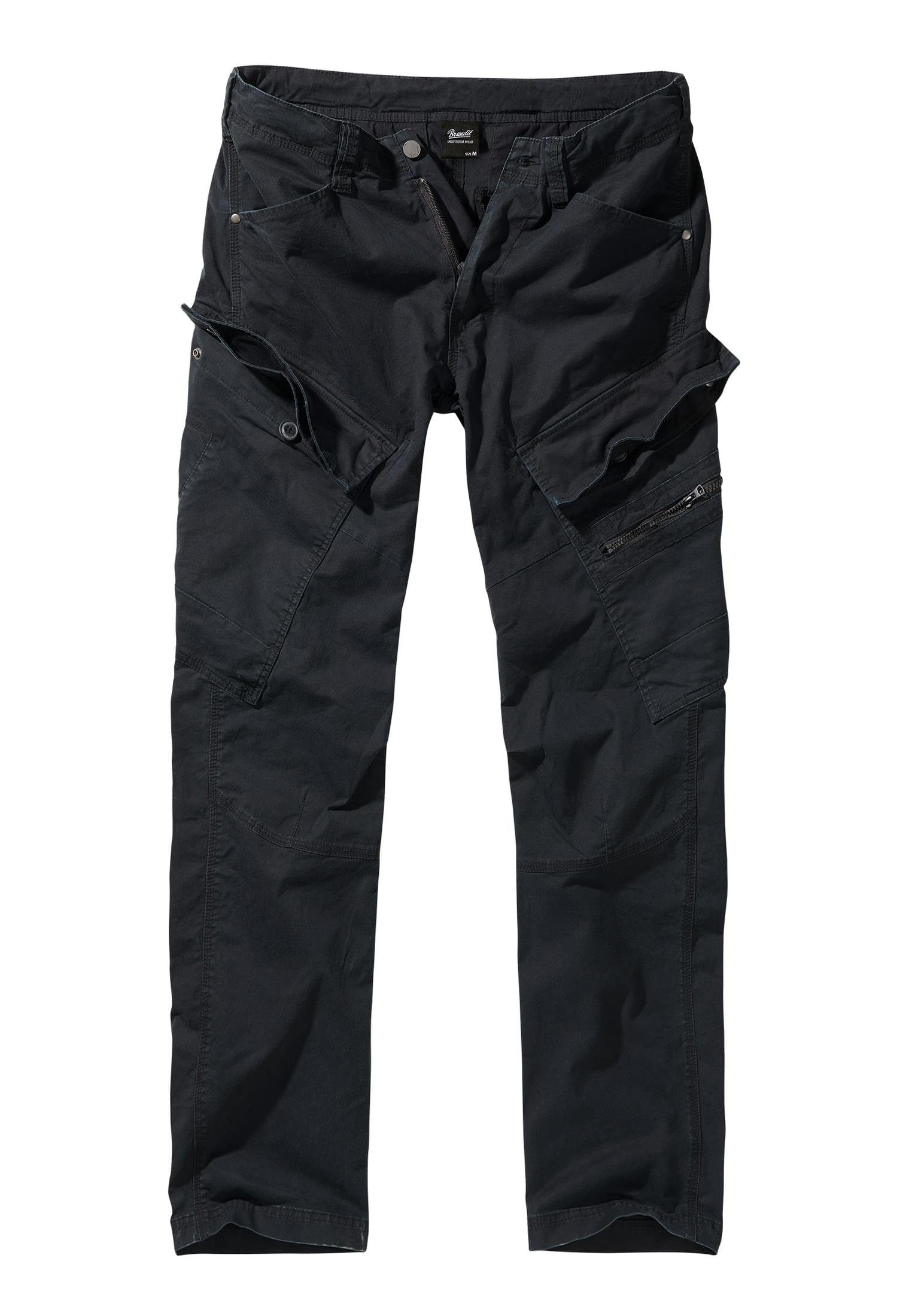 Brandit Cargohose Herren Adven Slim Cargo Pants black (1-tlg) Fit