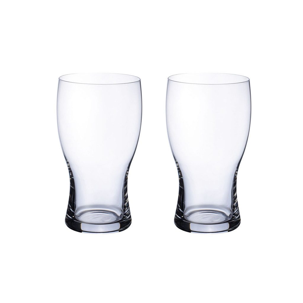 Villeroy & Boch Bierglas Purismo Beer-Pint 2er-Set, 2-tlg., Glas, Kristallglas, 2 Stck, spülmaschinenfest