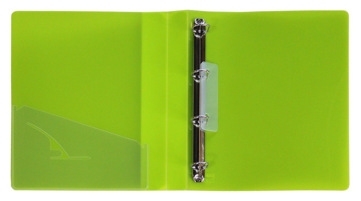 EXXO by HFP Präsentationsordner 1 Stück Ringbuch A4, aus PP, mit Stegtasche und Innentasche, mit 4er D-Ring-Mechanik