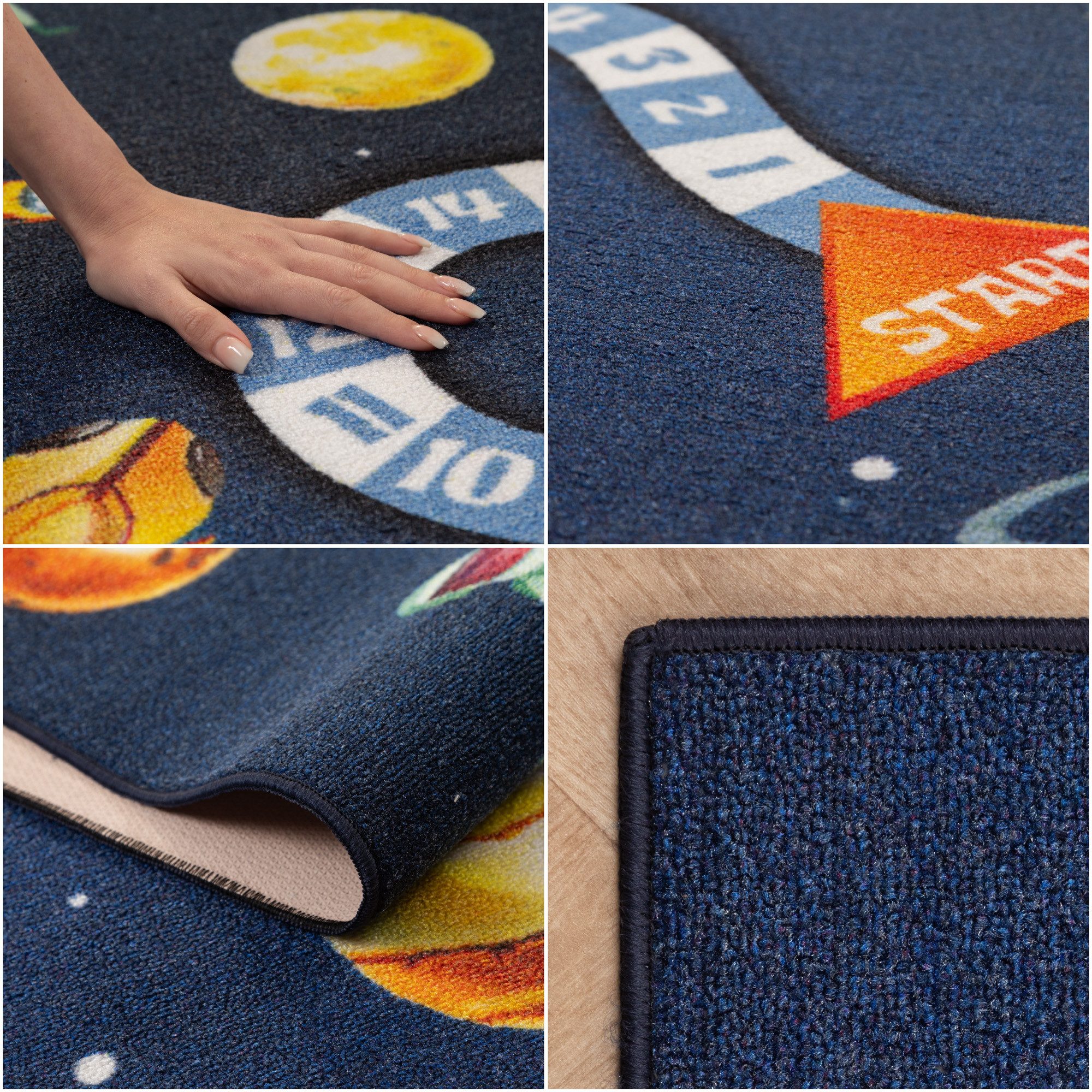Carpettex Kinderteppich Weltraum Design, Rechteckig, Höhe: 7 mm, Teppich Ki günstig online kaufen