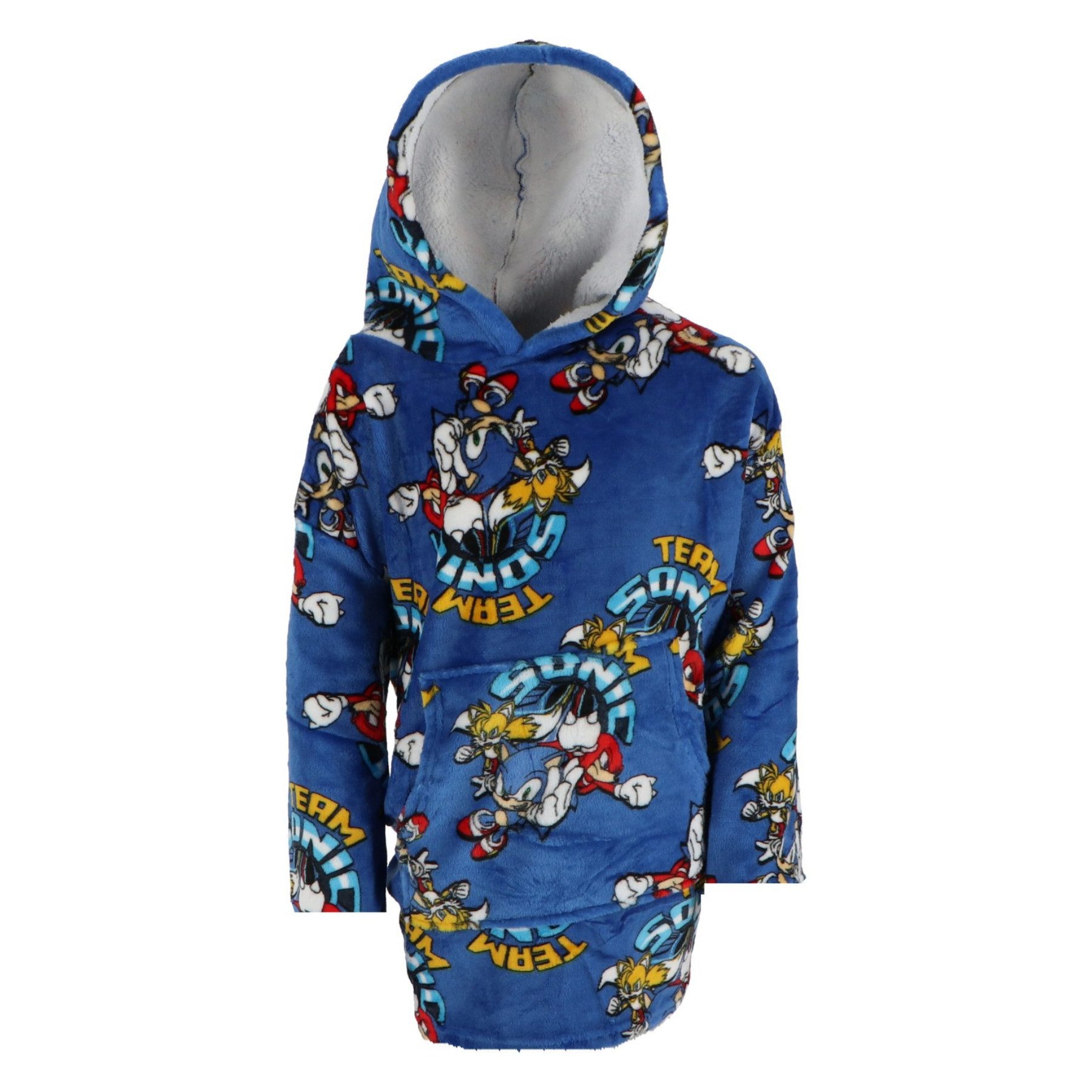 Sonic SEGA Hoodie Sonic Hoodie-Decke Bequeme warme Kapuzendecke für Unisex One Size