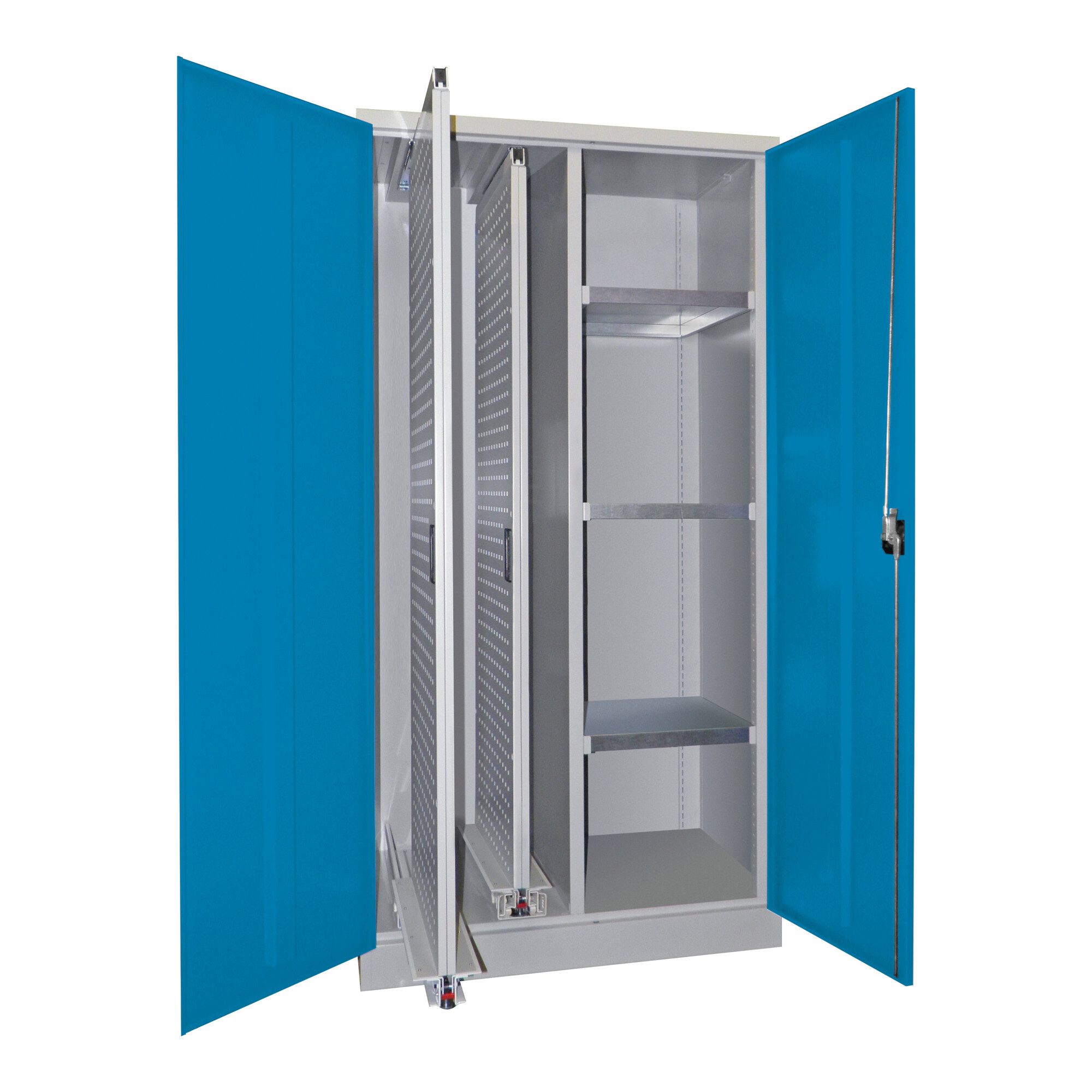Pavoy Regal Pavoy Stahl-Vertikalauszugsschrank, Trennwand, 2 Auszüge, 3 Böden, RA