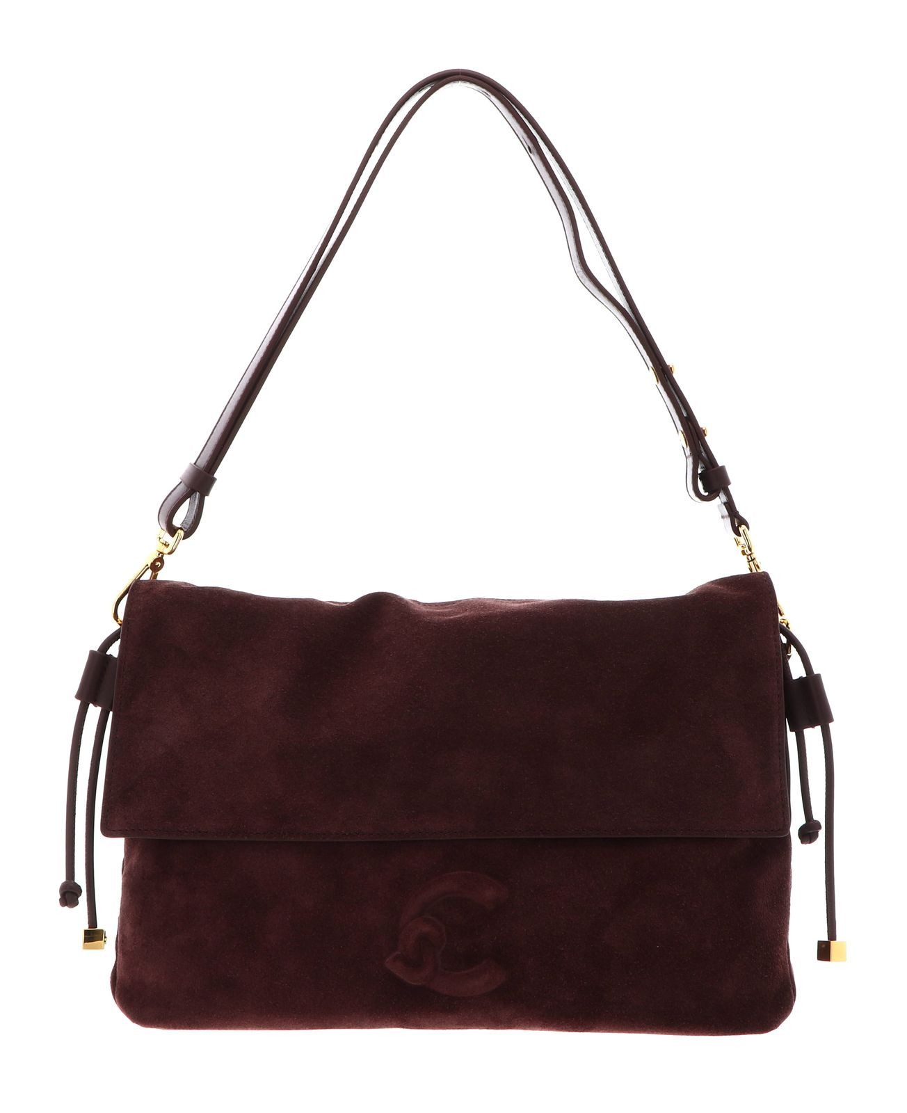 COCCINELLE Schultertasche Handbag Suede Leather / Smooth Leather, aus echtem Rindsleder