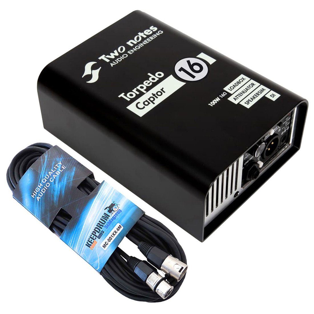 E-Gitarre Two Notes Torpedo Captor 16 Loadbox mit XLR-Kabel