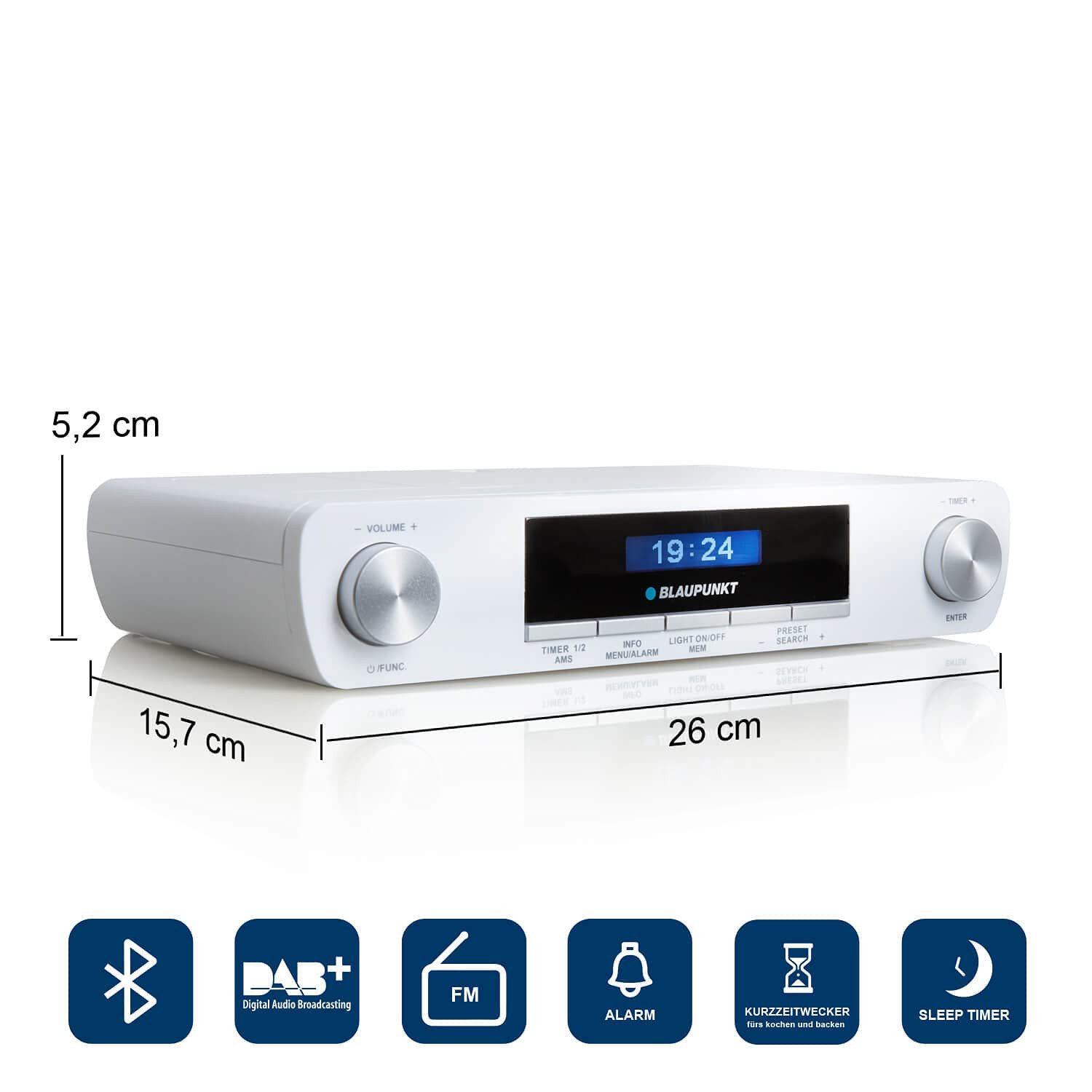 Blaupunkt KRD 100 Küchen-Radio (Kabelloses Bluetooth-Radio mit DAB+/UKW, Multidisplay, Timer) – Bild 2 von 5