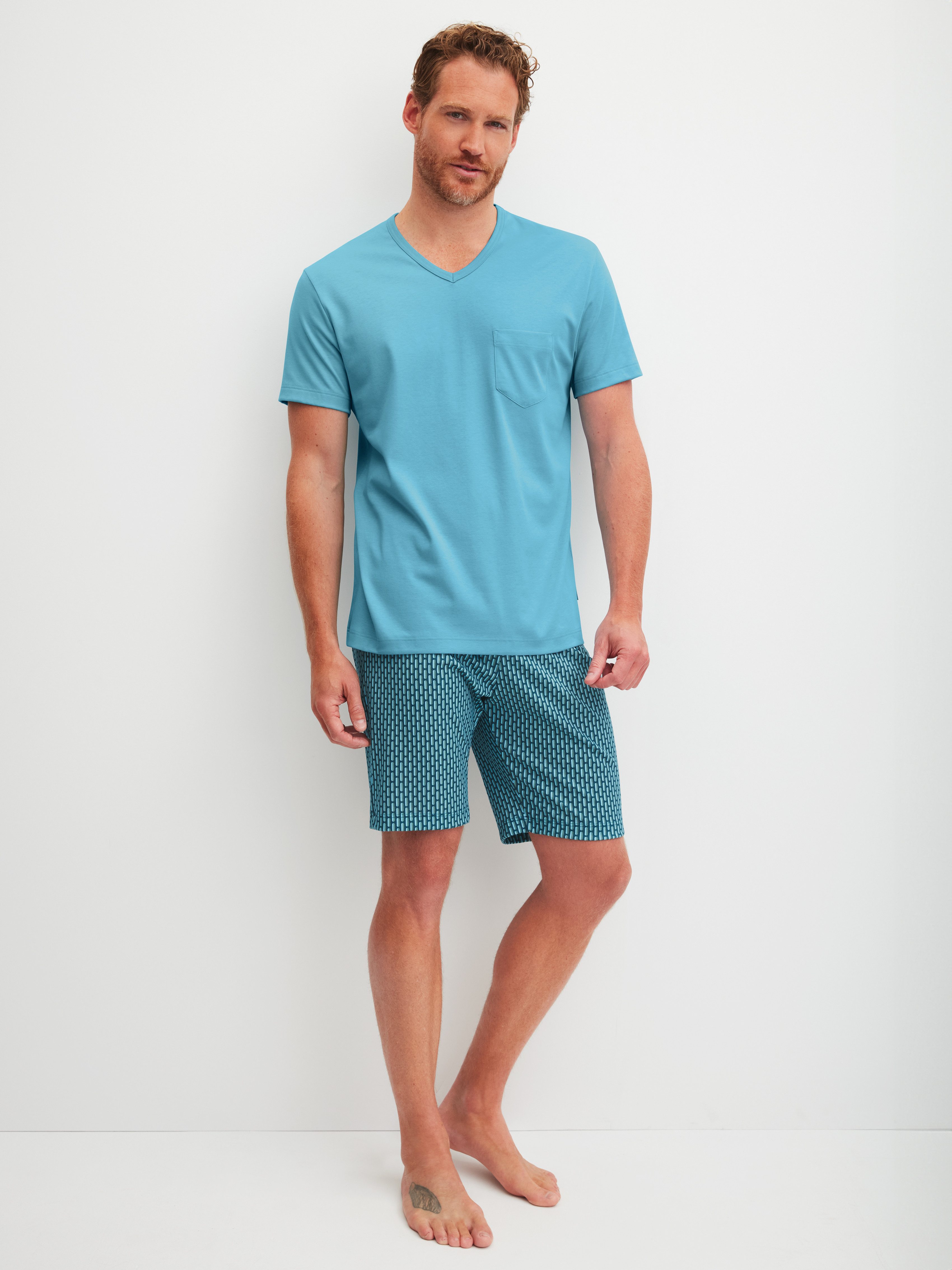 CALIDA Shorty Relax Streamline 1 (2 tlg) weich, Interlock-Qualität, kurze Ärmel