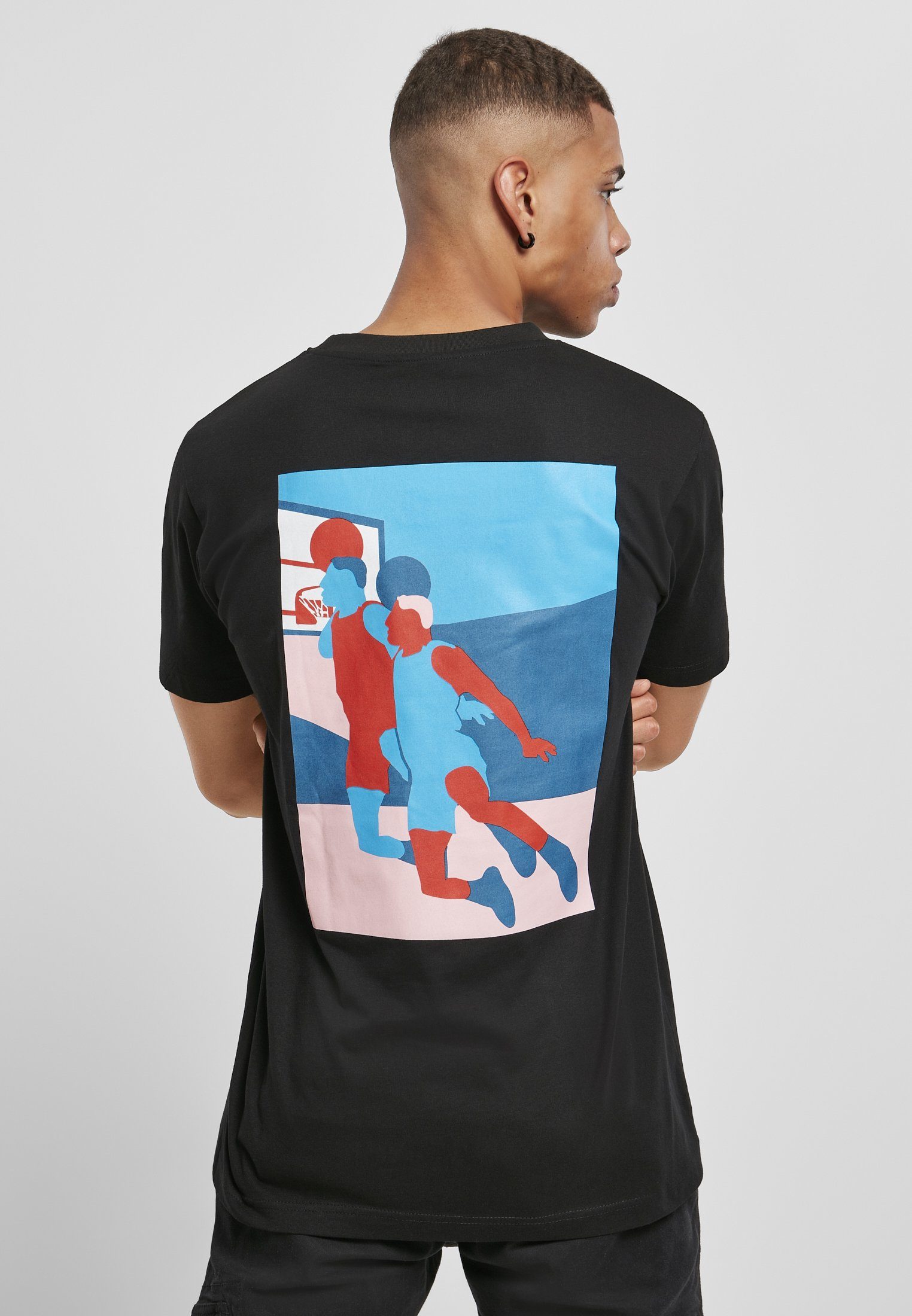 T-Shirt Herren MisterTee Tee (1-tlg) Basketball Player Colored