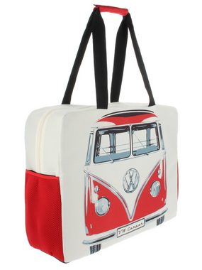 VW Collection by BRISA Einkaufsshopper Volkswagen Beach Bag mit T1 Bulli Bus Motiv, Mit Reißverschluss und Ziehern in Bus Form
