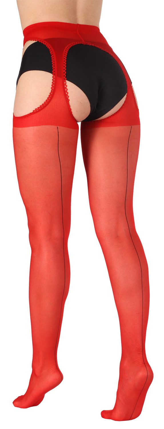 BANANALU Ouvert Strumpfhose mit Naht Ouvert Strumpfhose mit offenem Schritt Cutout 20 DEN (1 St)