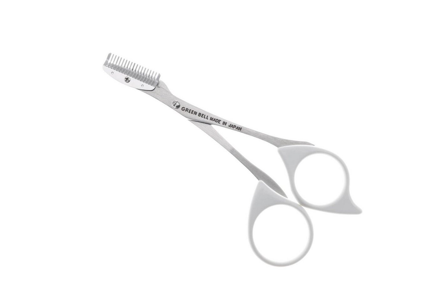 Seki EDGE Augenbrauenschere SS-605, Made in Japan, 53mm, Augenbrauenschere mit Kamm, rechtshändige Trimm-Schere, Edelstahl