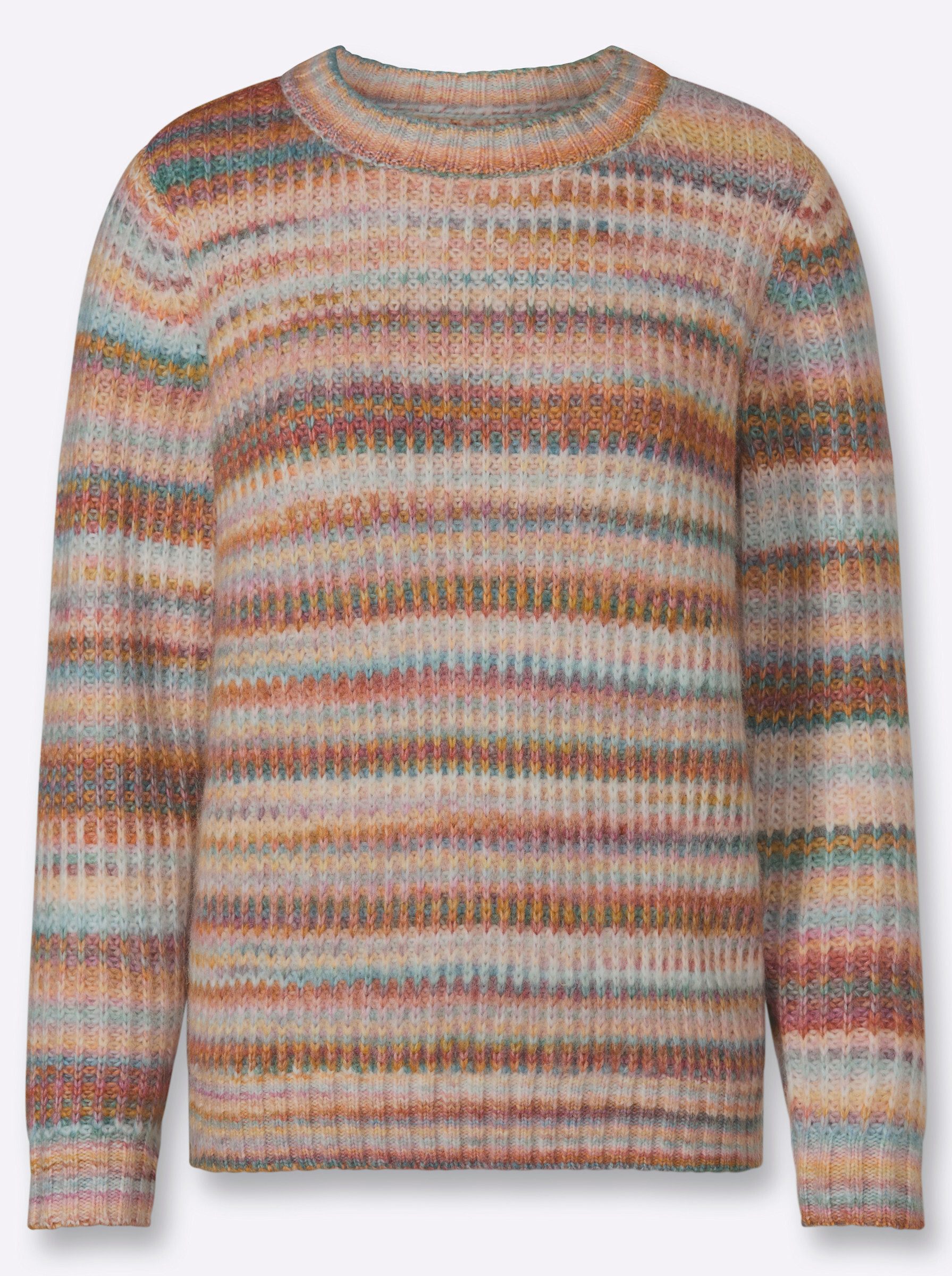 Strickpullover Pullover Langarm Rippoptik