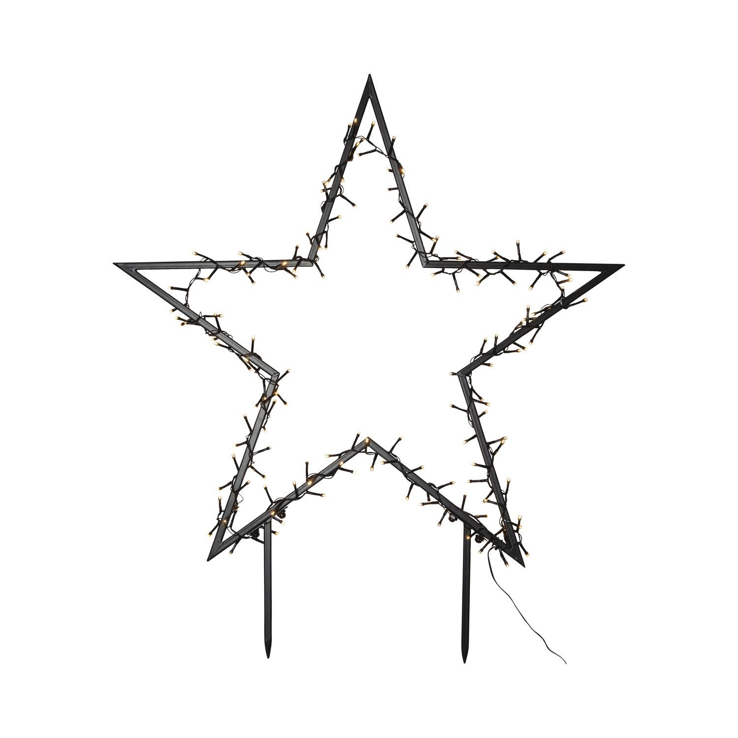 STAR TRADING LED Dekolicht Spiky, Großer Outdoor-Leuchtstern,Spiky', Netzbetrieb, Timer, 150 Lichtquell