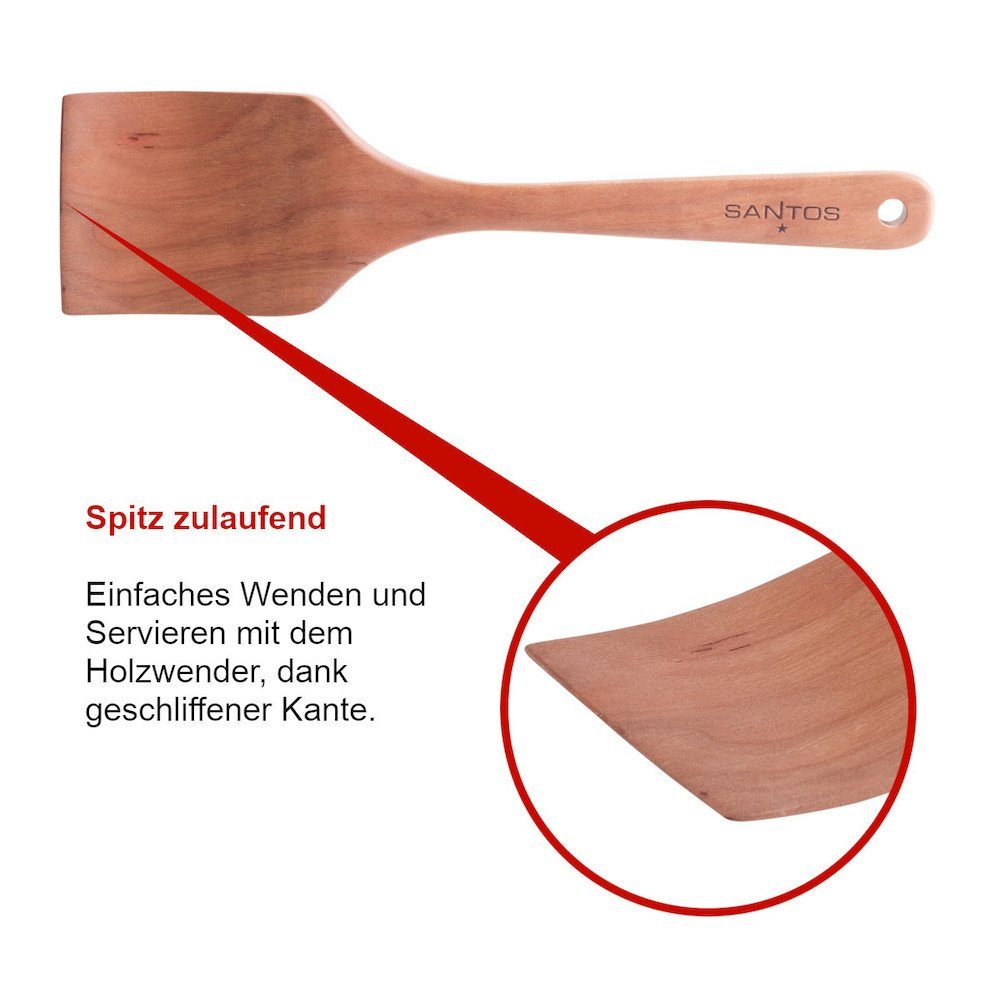 Kirschholz Grillbesteck-Set Holzwender aus PROREGAL® Spachtel Spatula,