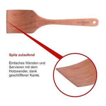 PROREGAL® Grillbesteck-Set Holzwender Spatula, Spachtel aus Kirschholz