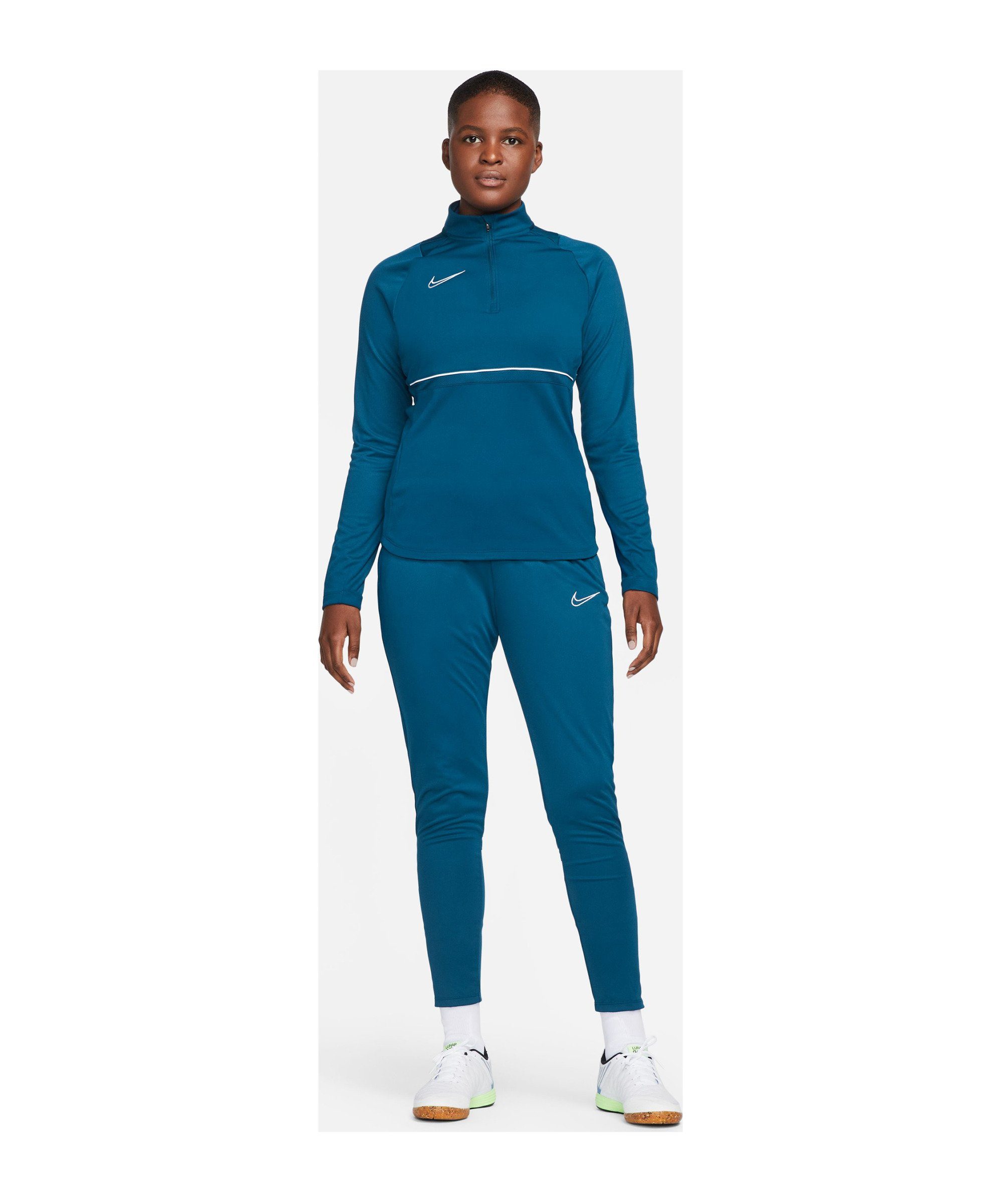 Nike Sweatshirt Dri-FIT blauweiss Academy HalfZip Sweatshirt Damen