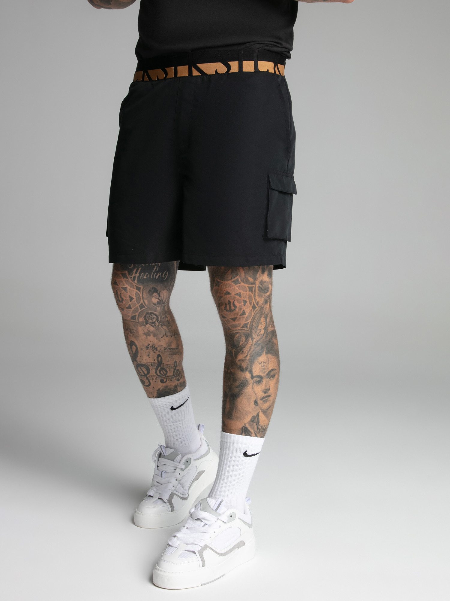 Siksilk Badeshorts SikSilk Herren Schwarze Cargo günstig online kaufen