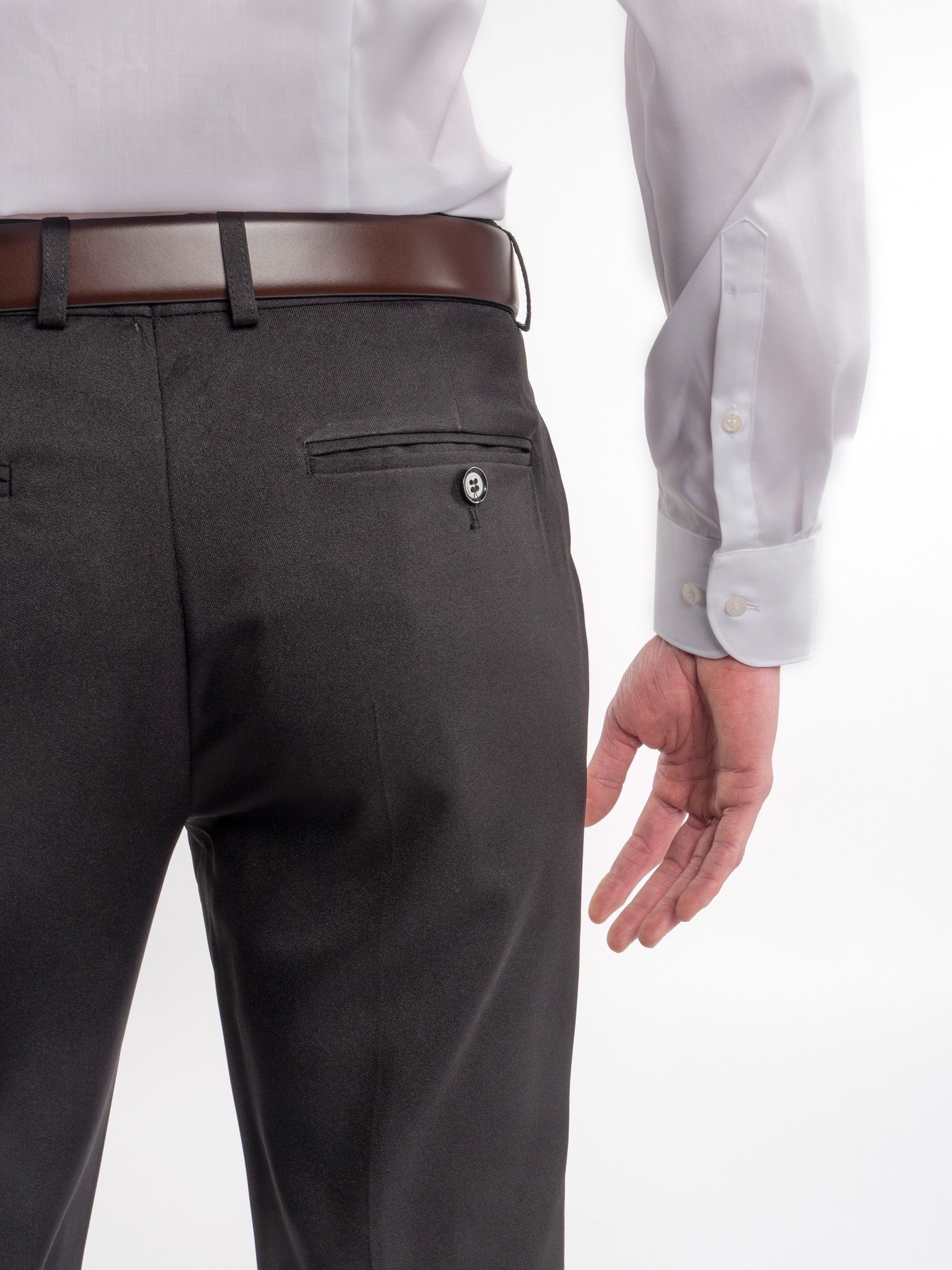 Hirschthal Anzughose Herren Business Anzughose Slimfit mit modernen Schnitt