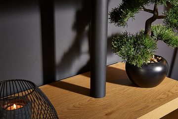 riess-ambiente Standregal SNAKE 165cm natur / schwarz, Einzelartikel 1-tlg., Wohnzimmer · Holzwerkstoff · Metall · Raumteiler · Modern