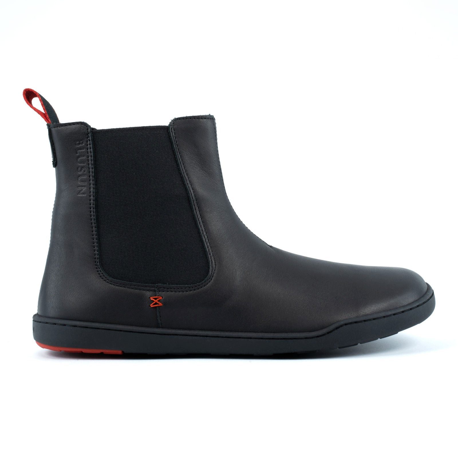 BLUSUN BLSN-300W deep black Barfußschuh (1 Paar, flexible Barfußsohle) Leder